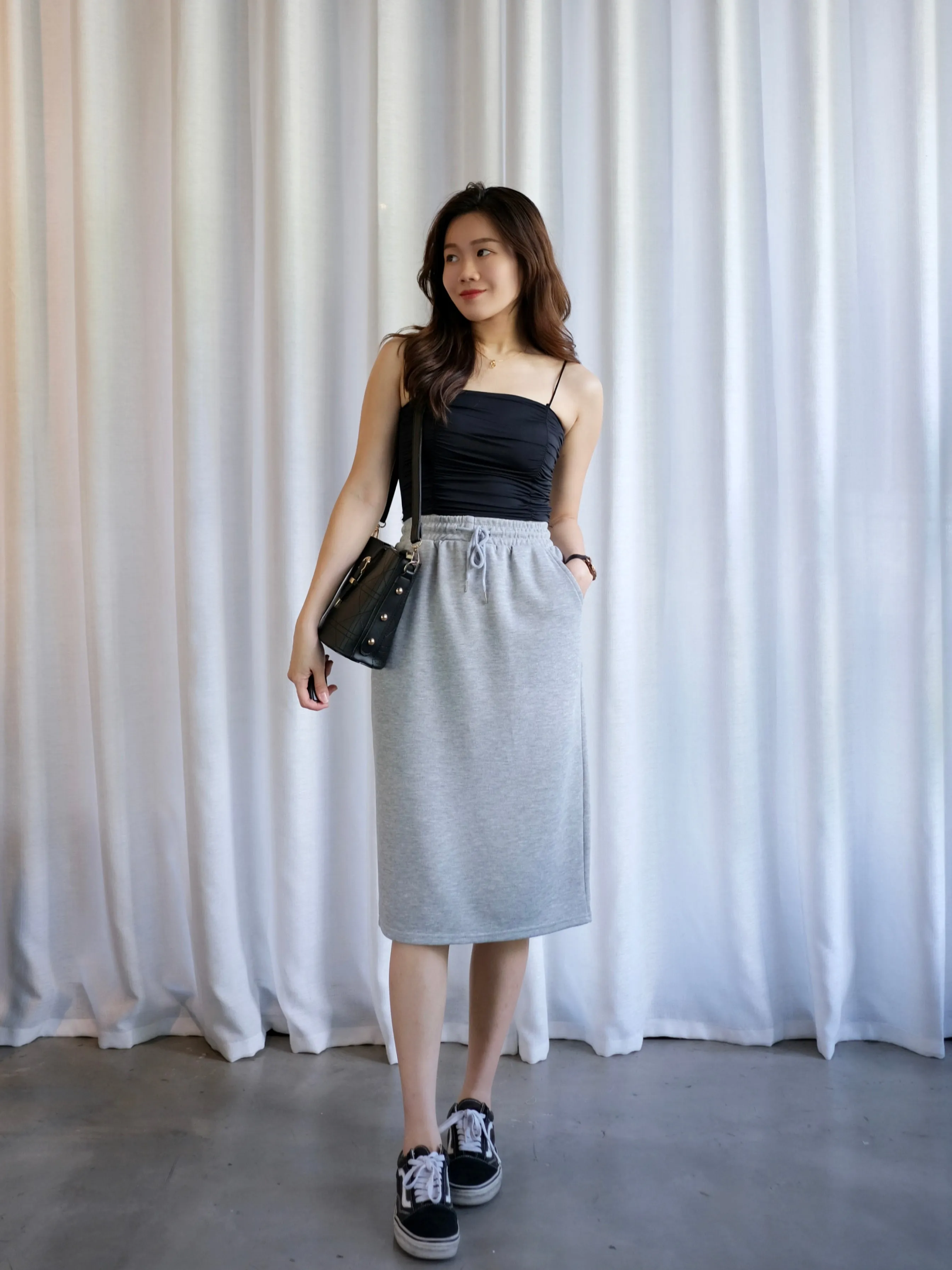 ACEWIN Ruched Tube Top Inner Top with Elastic Straps (Free Size) 170031