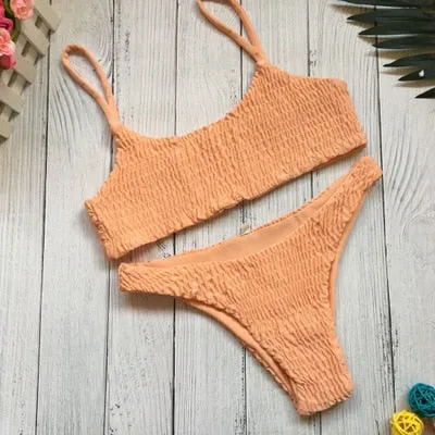 Bikinis Mujer Women Swimwear Women Push-up Padded Bra Bandage Bikini Set Sexy Swimsuit e Swimwear Bathing