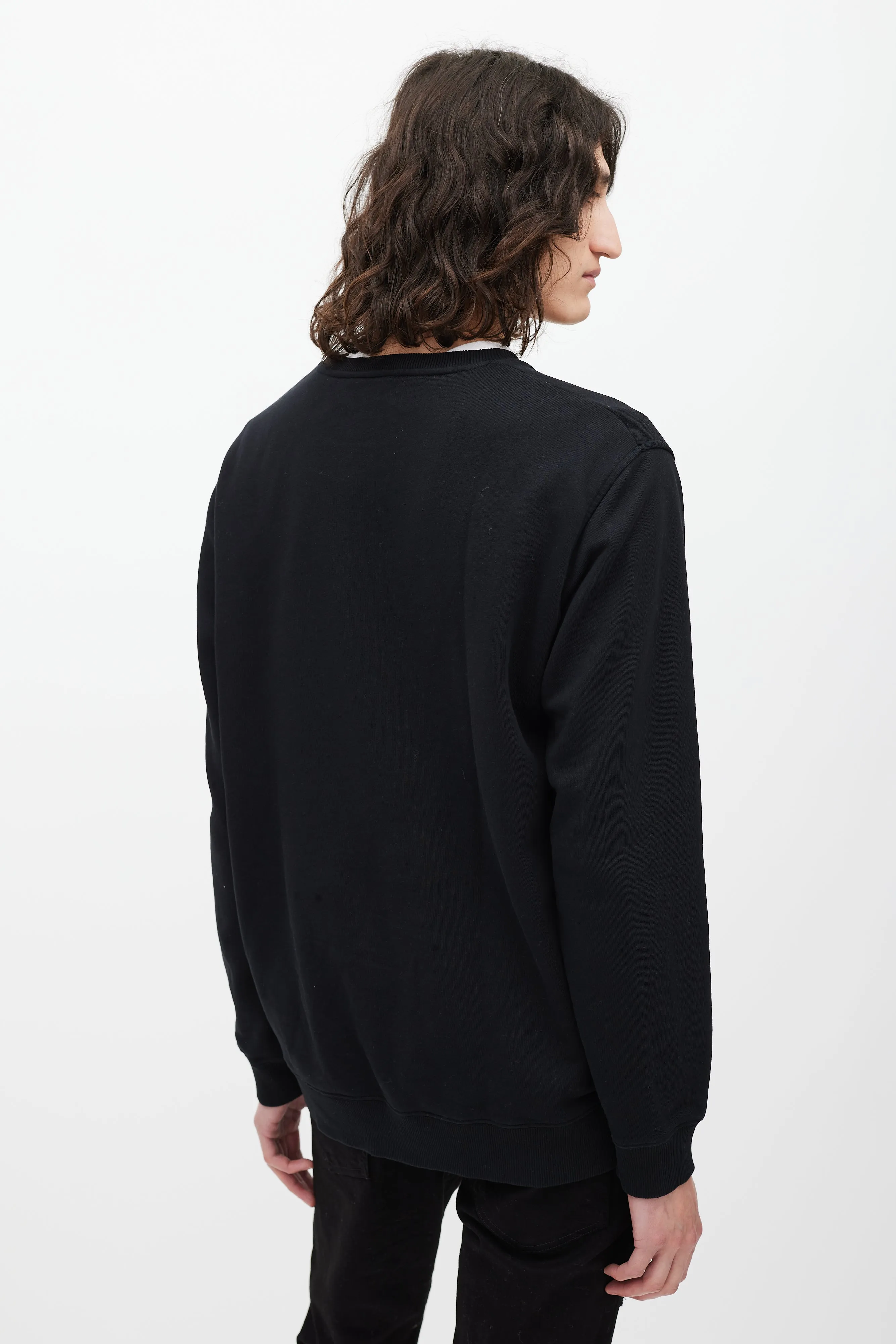 Black & White Street Graphic Crewneck Sweater
