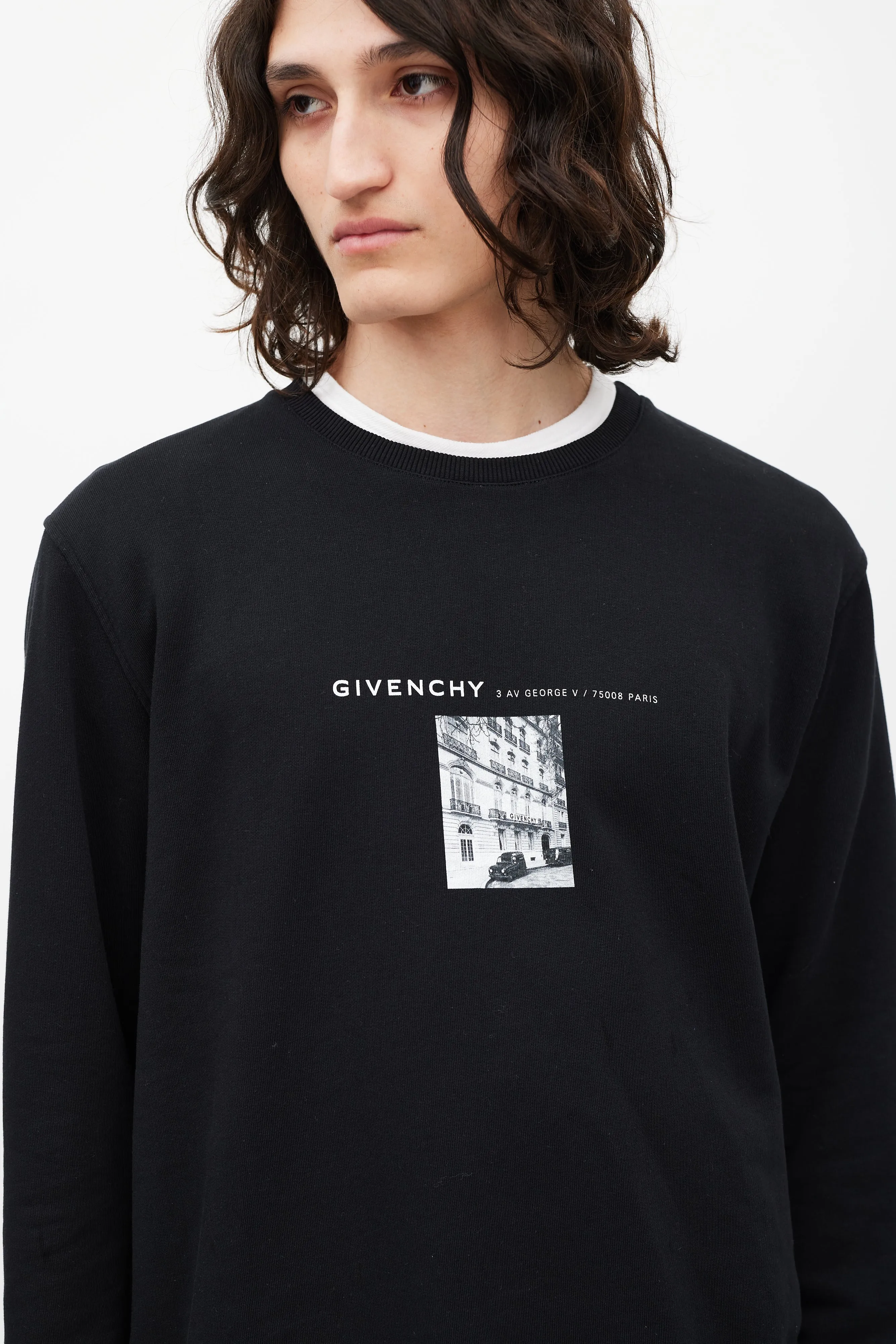 Black & White Street Graphic Crewneck Sweater