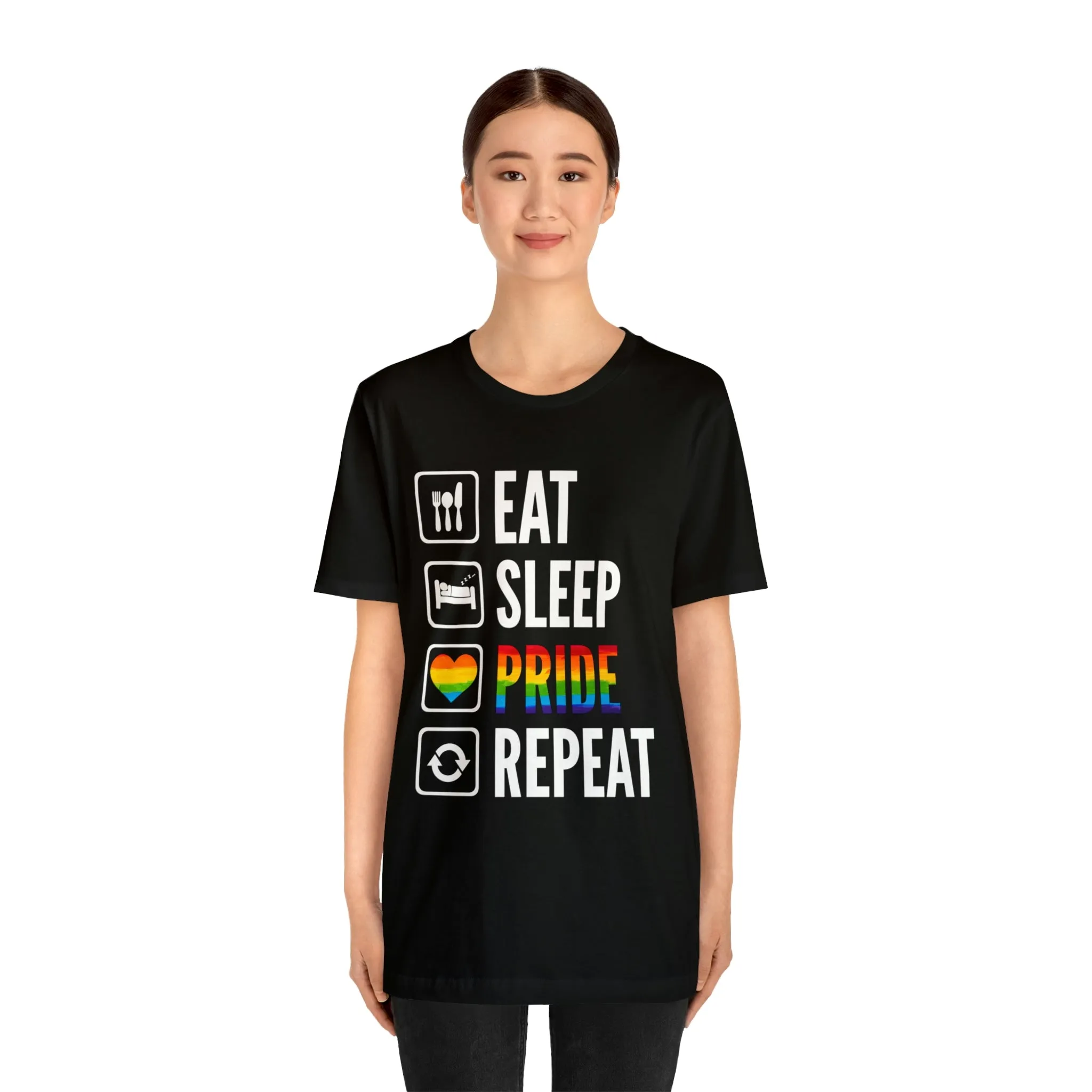 Eat Sleep Pride Repeat Unisex Tee