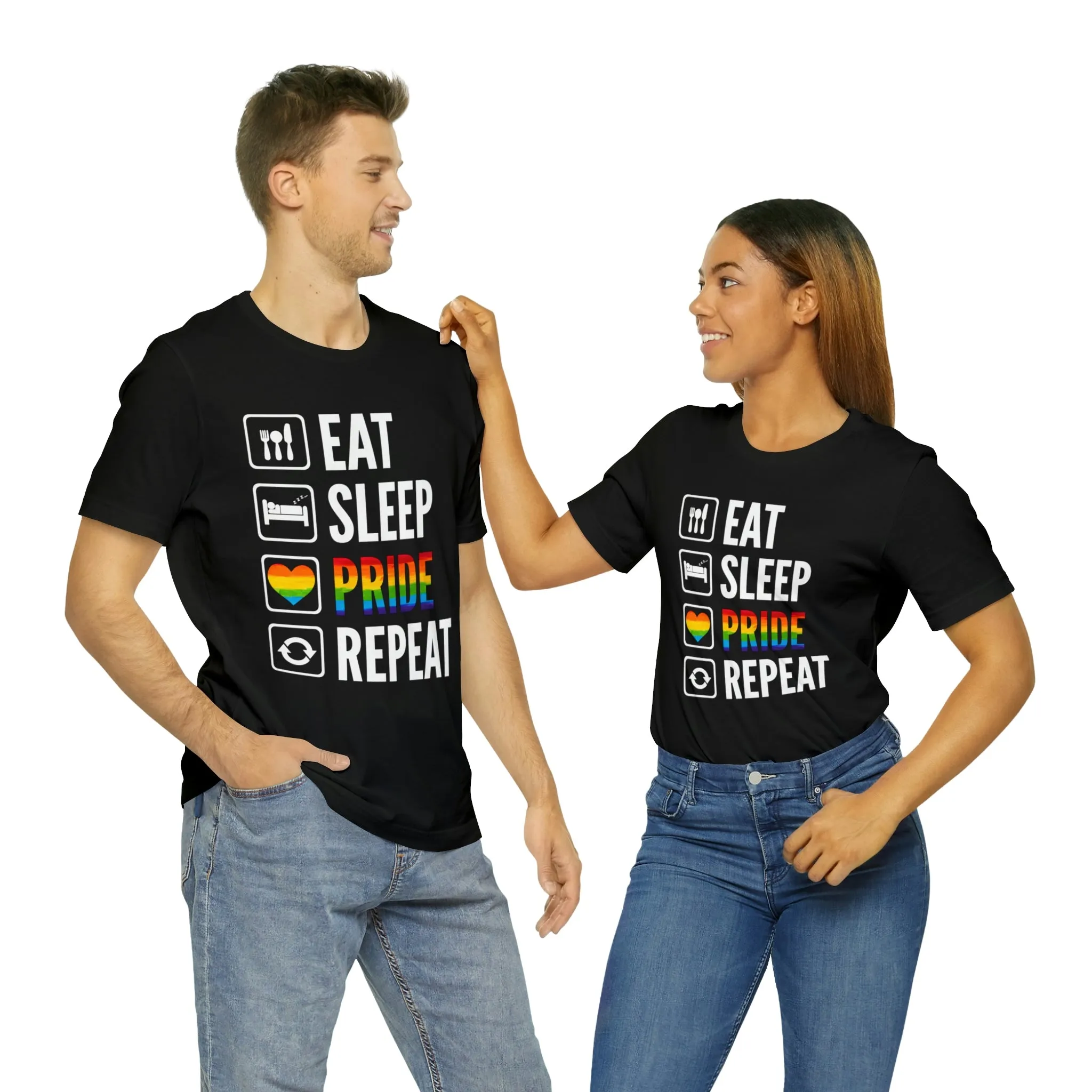 Eat Sleep Pride Repeat Unisex Tee