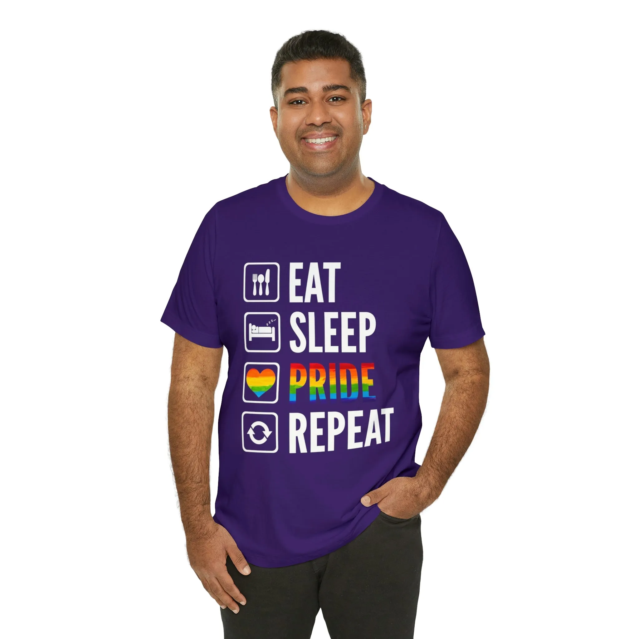 Eat Sleep Pride Repeat Unisex Tee