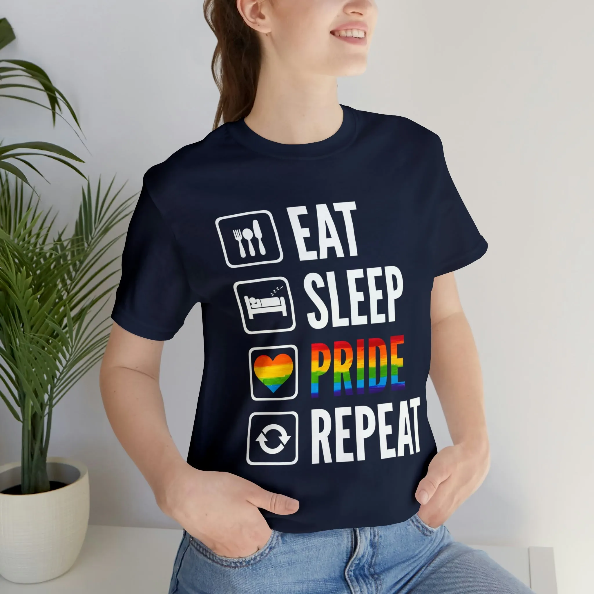 Eat Sleep Pride Repeat Unisex Tee
