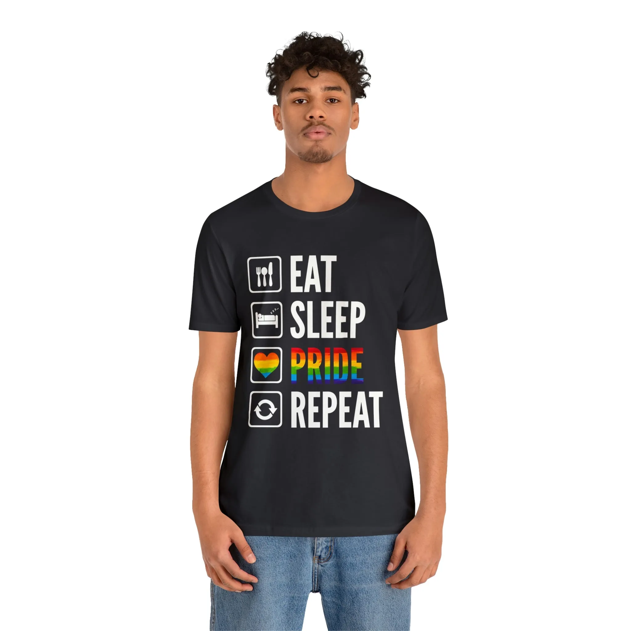 Eat Sleep Pride Repeat Unisex Tee