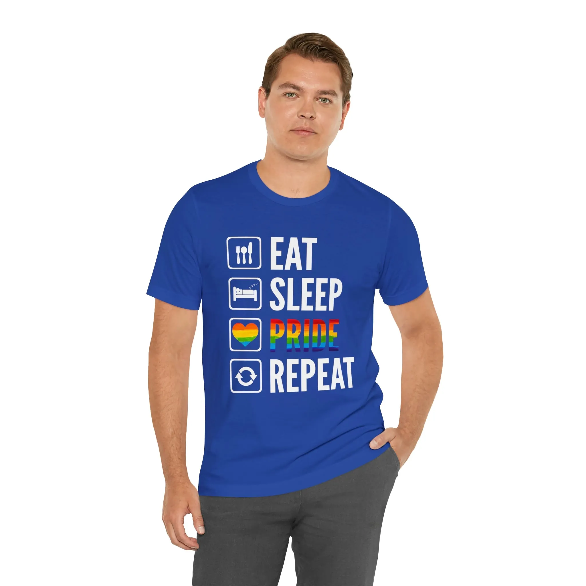 Eat Sleep Pride Repeat Unisex Tee