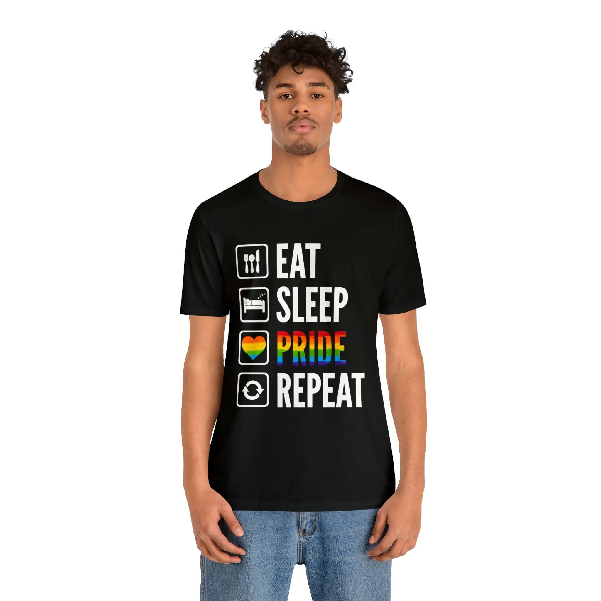 Eat Sleep Pride Repeat Unisex Tee