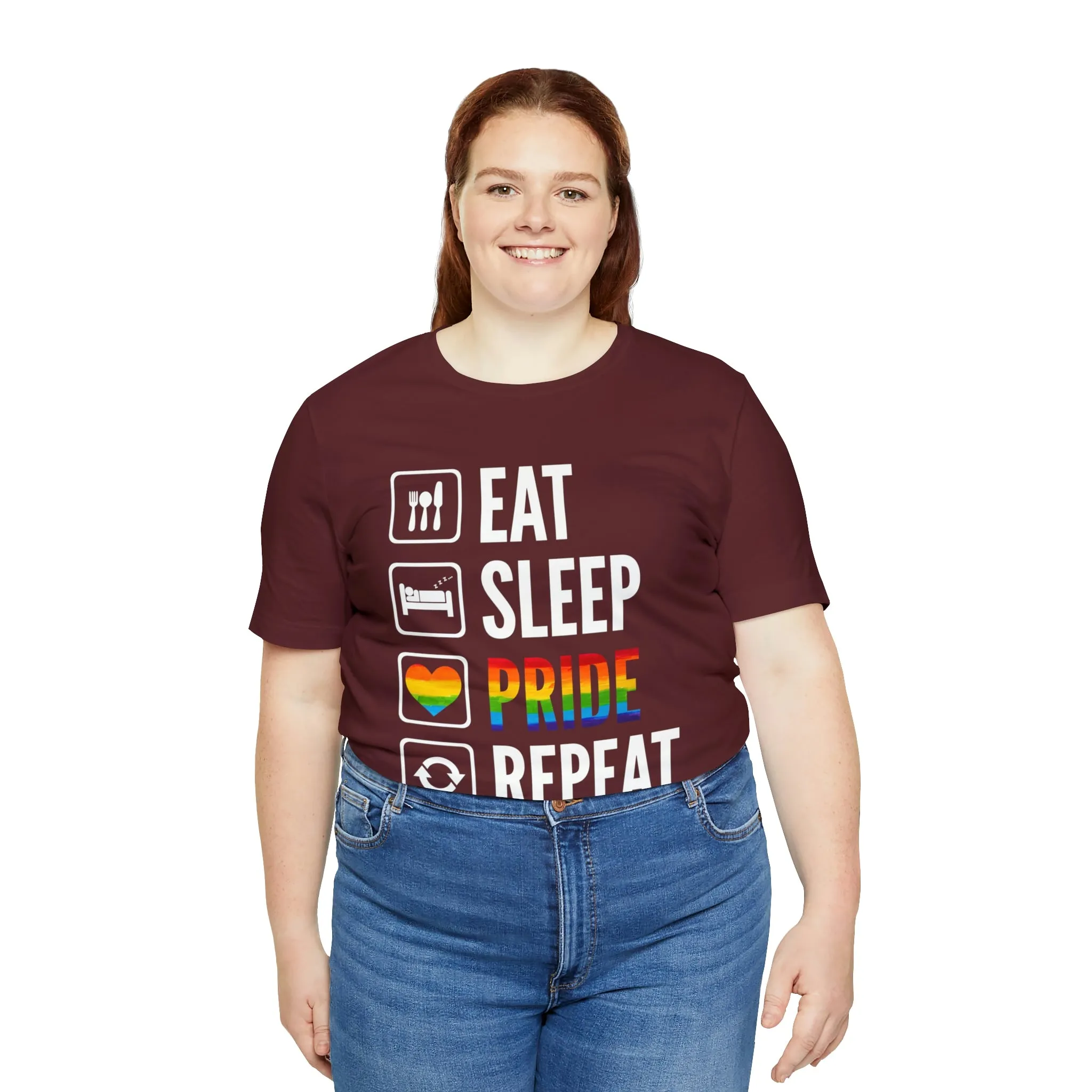 Eat Sleep Pride Repeat Unisex Tee