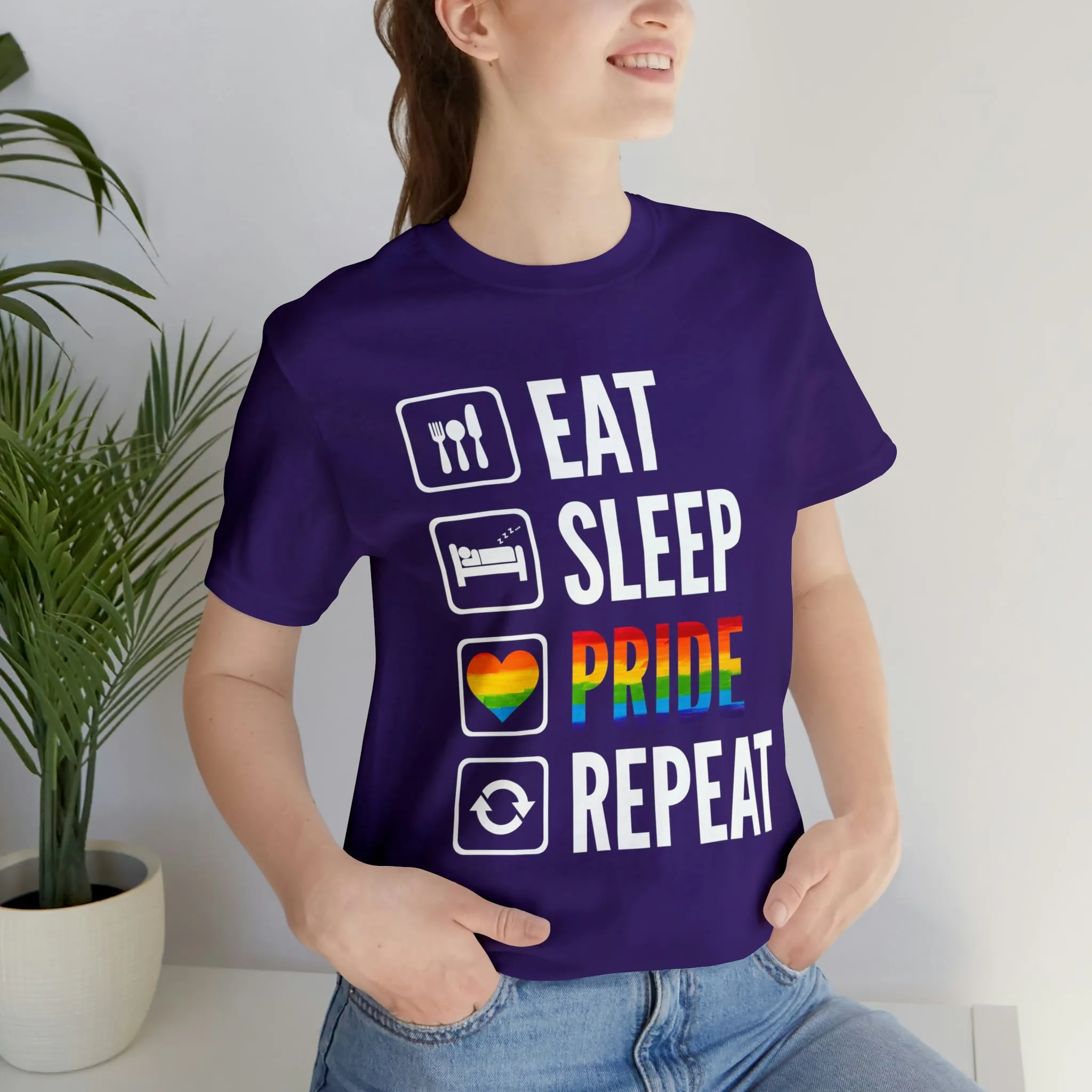 Eat Sleep Pride Repeat Unisex Tee