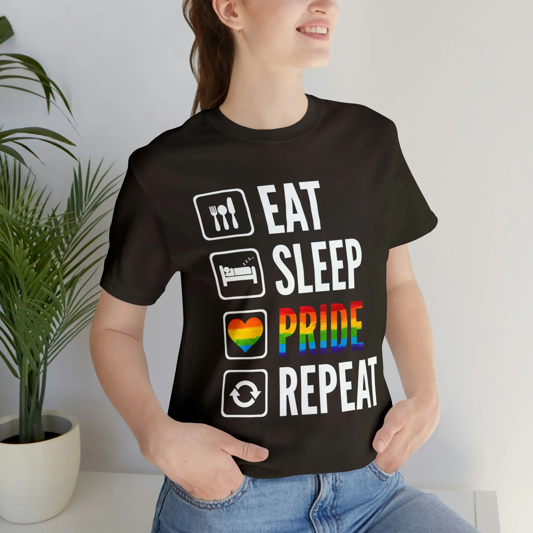 Eat Sleep Pride Repeat Unisex Tee