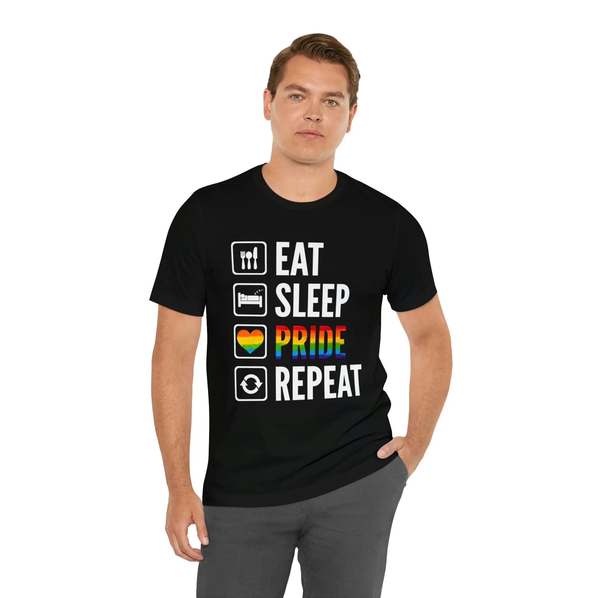 Eat Sleep Pride Repeat Unisex Tee