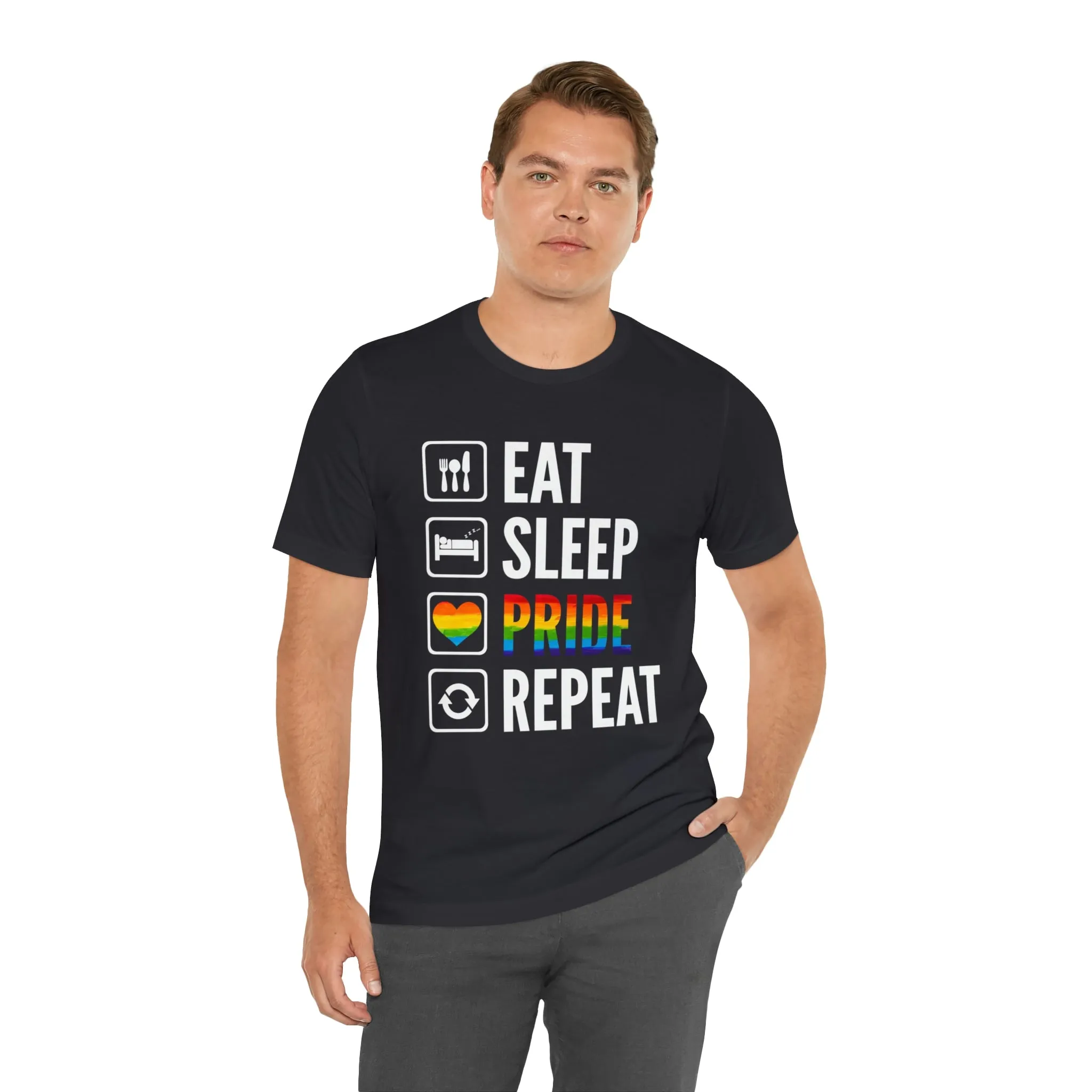 Eat Sleep Pride Repeat Unisex Tee