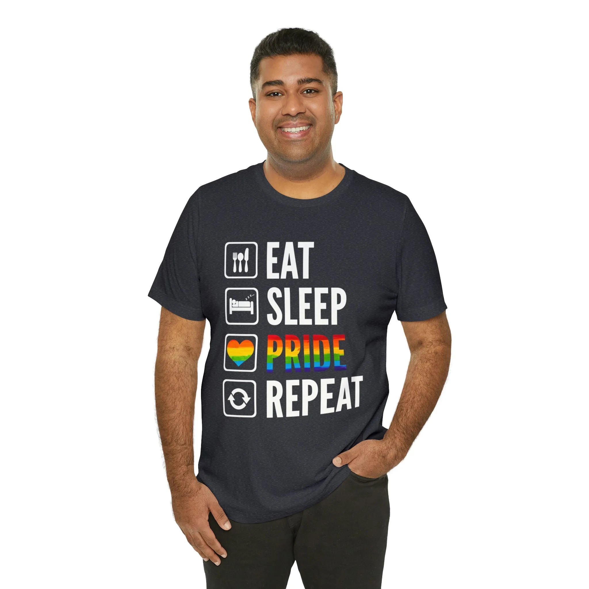 Eat Sleep Pride Repeat Unisex Tee