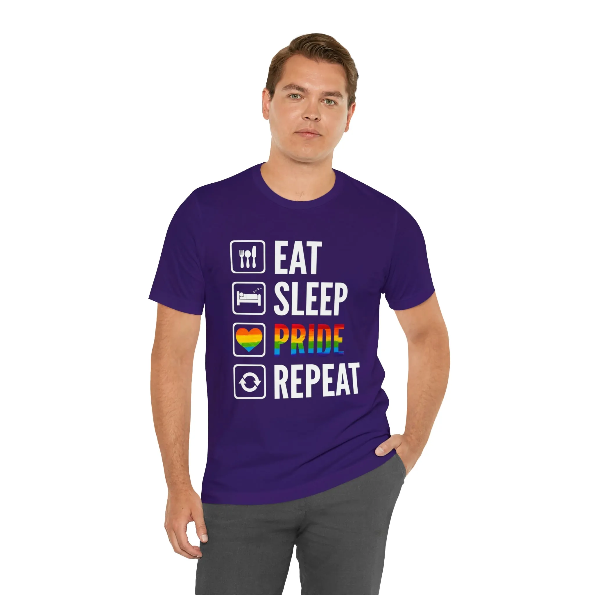 Eat Sleep Pride Repeat Unisex Tee