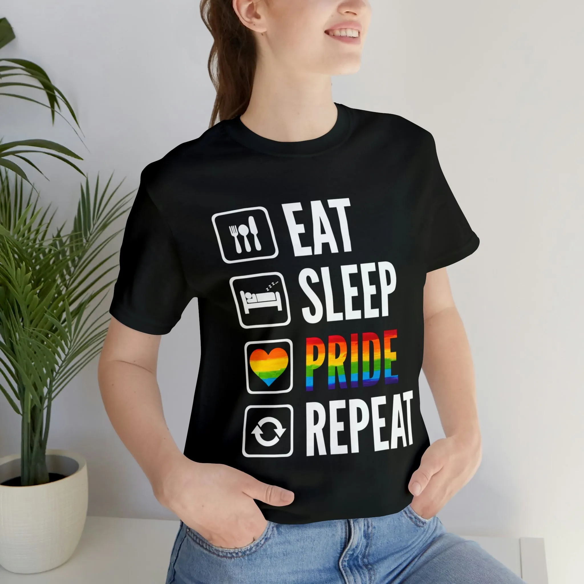Eat Sleep Pride Repeat Unisex Tee