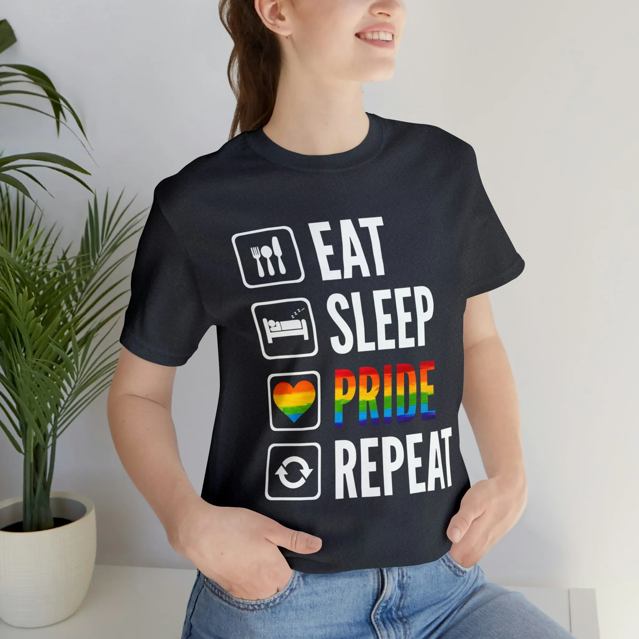Eat Sleep Pride Repeat Unisex Tee