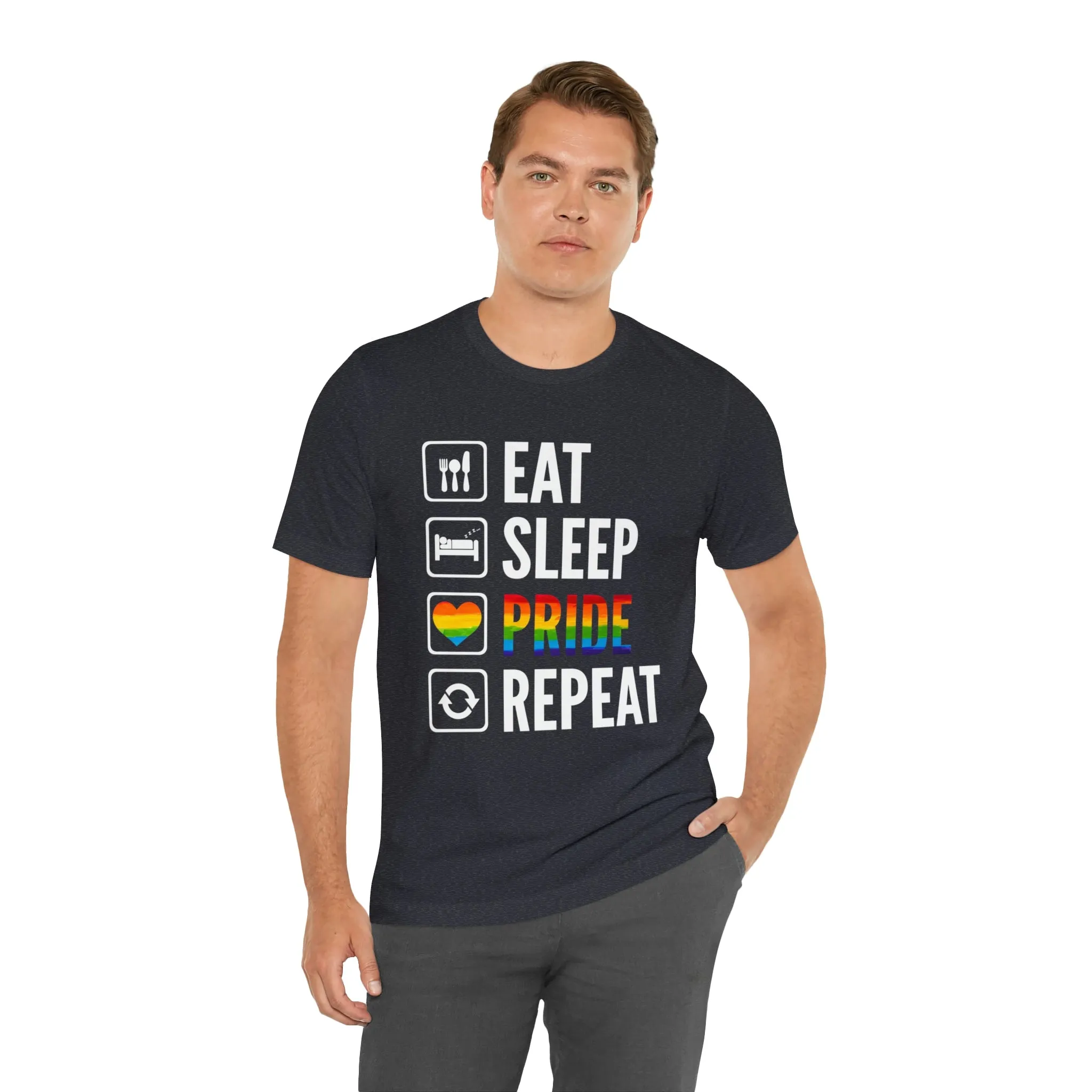 Eat Sleep Pride Repeat Unisex Tee