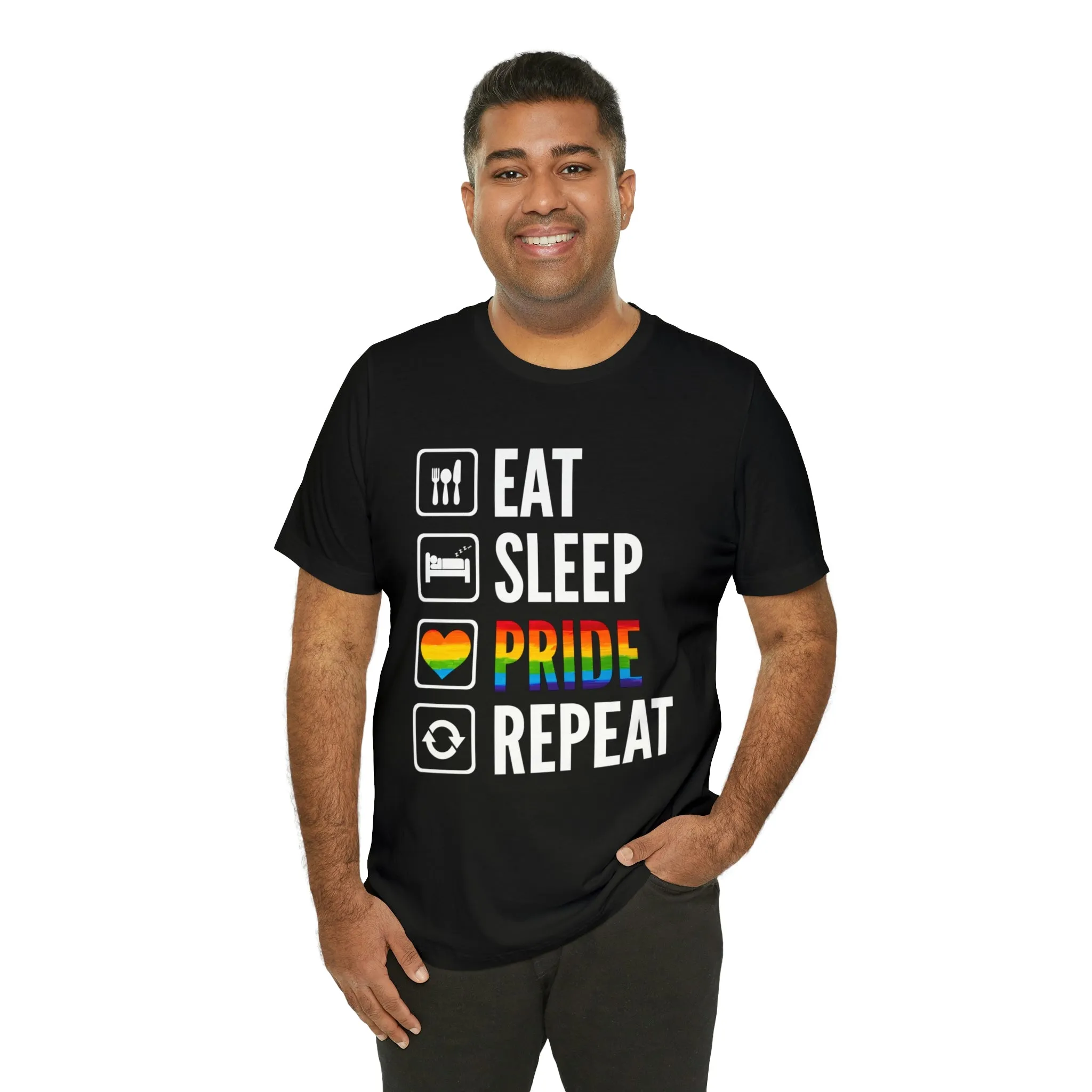 Eat Sleep Pride Repeat Unisex Tee