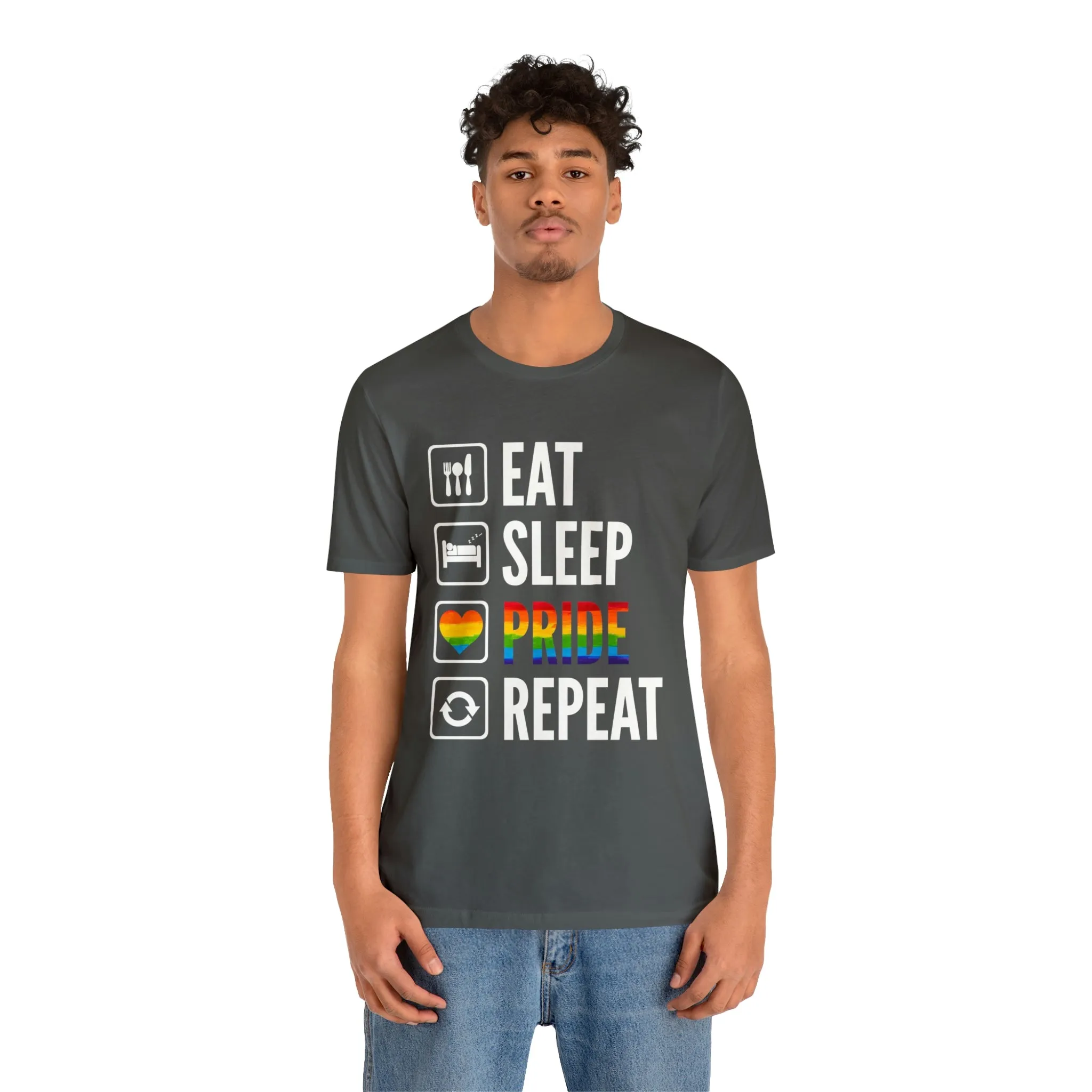 Eat Sleep Pride Repeat Unisex Tee