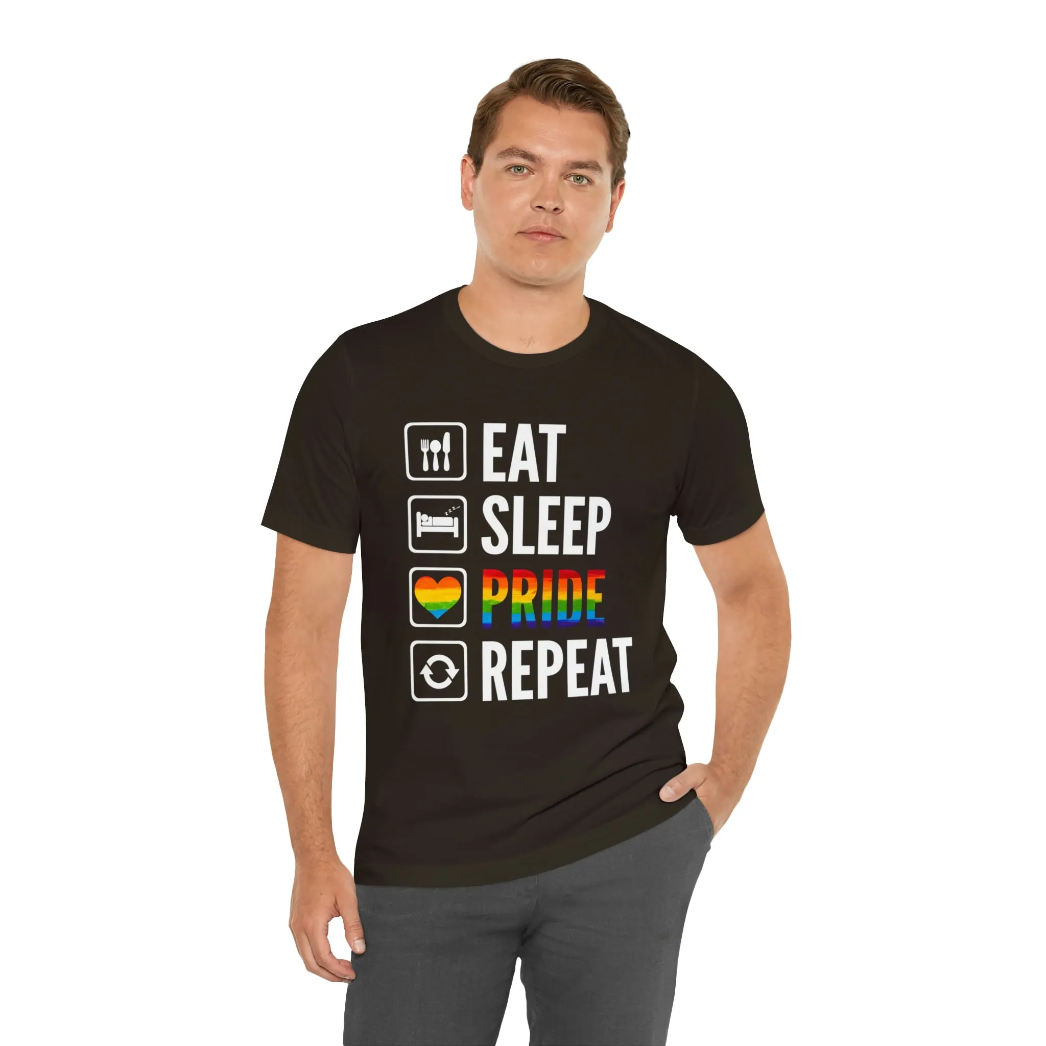 Eat Sleep Pride Repeat Unisex Tee