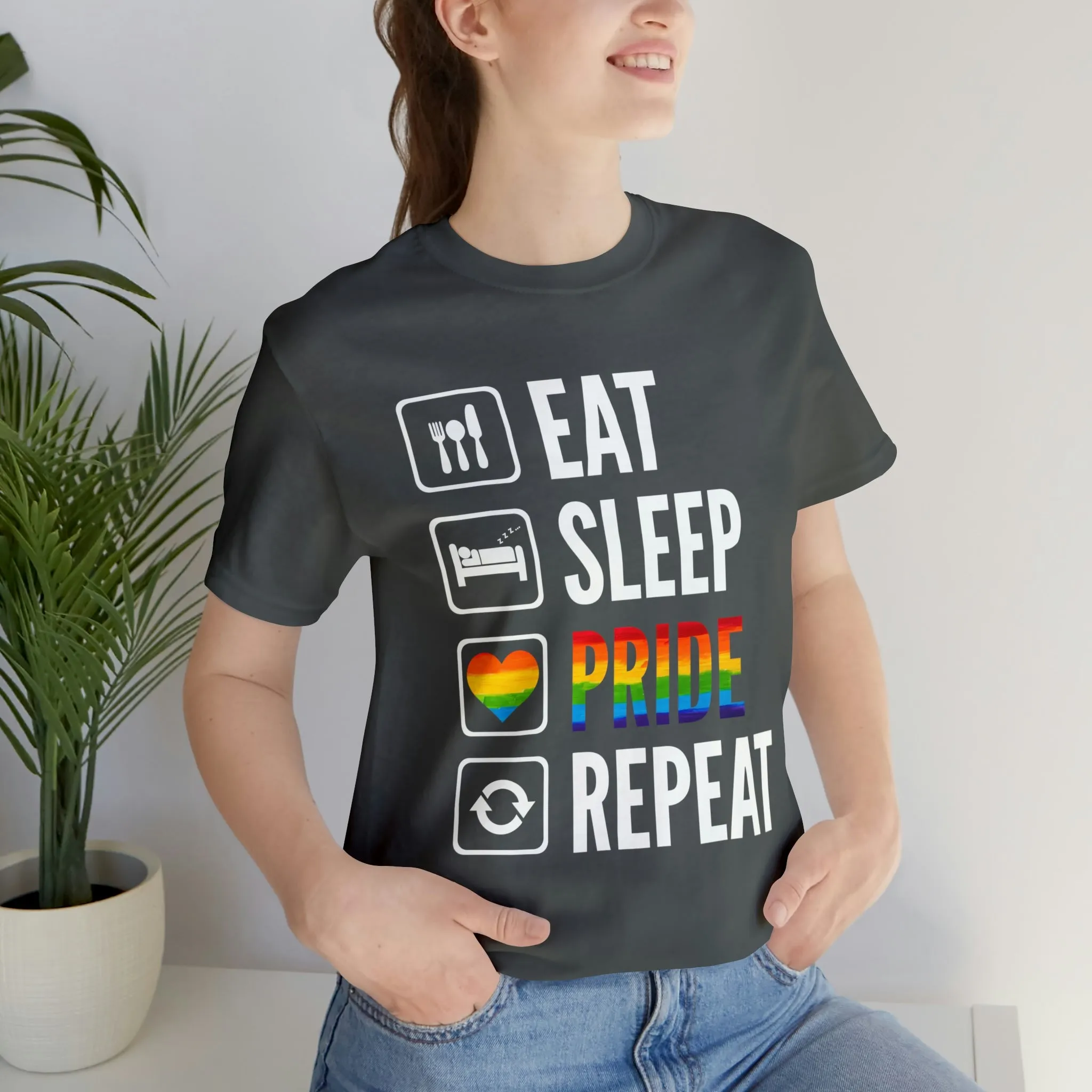 Eat Sleep Pride Repeat Unisex Tee