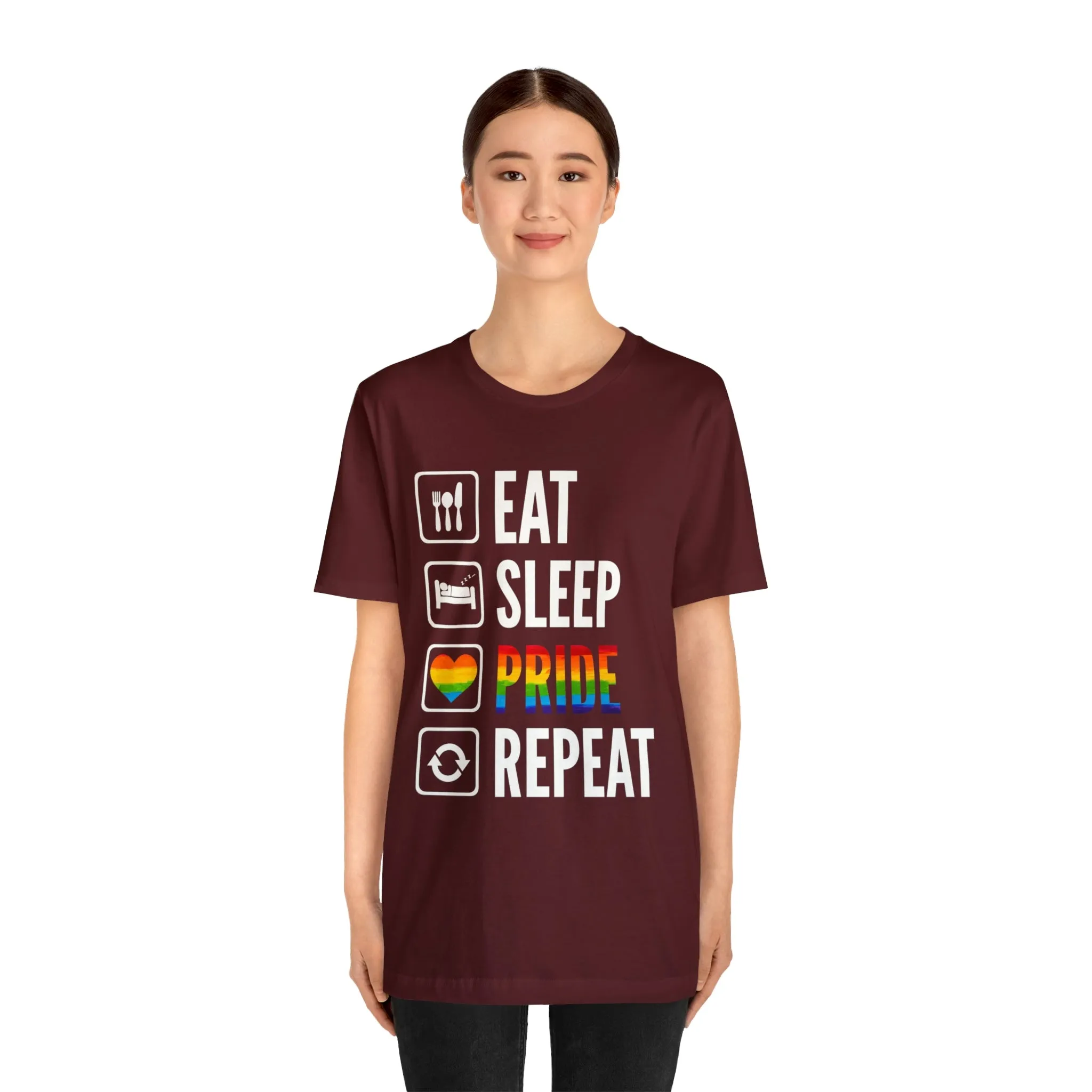 Eat Sleep Pride Repeat Unisex Tee