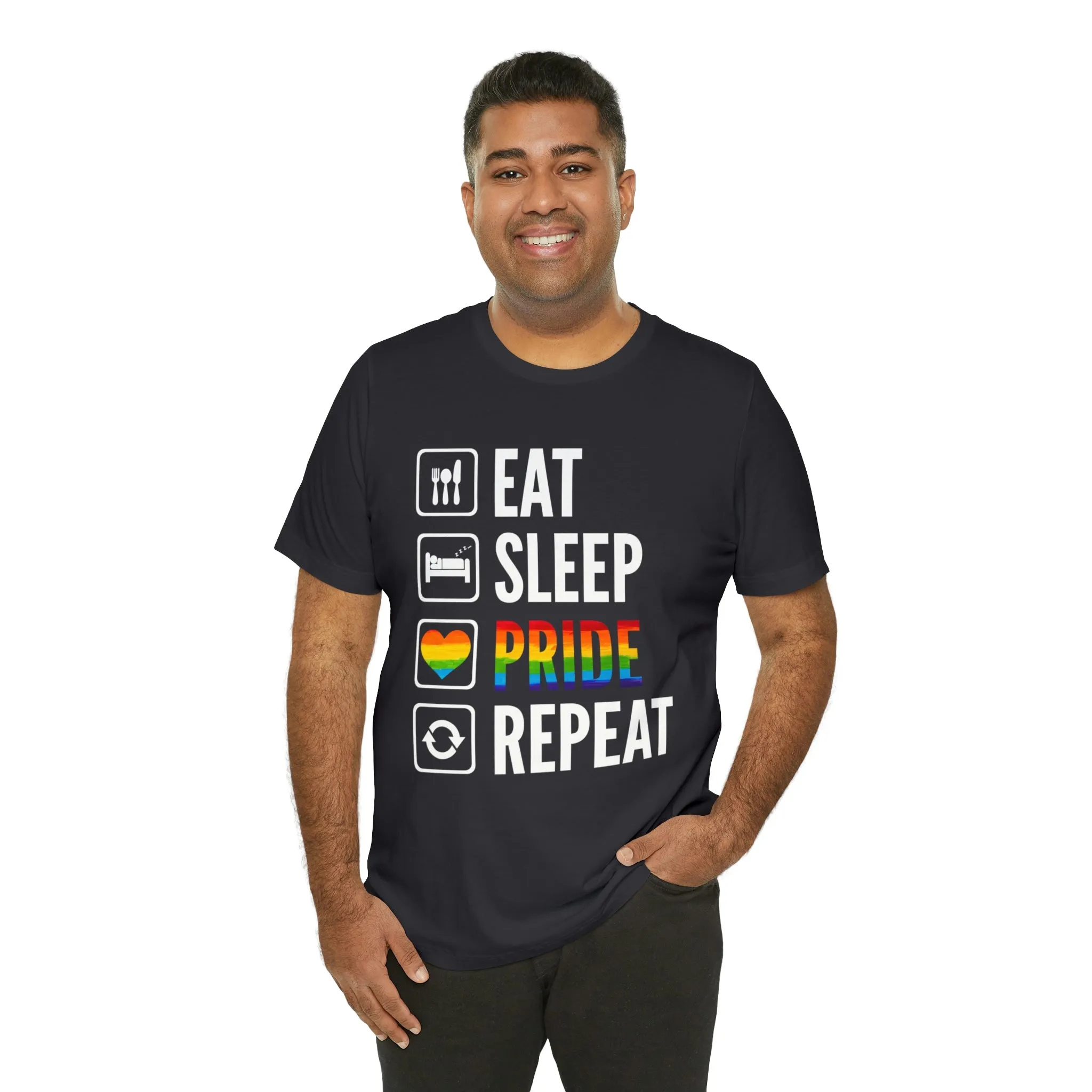 Eat Sleep Pride Repeat Unisex Tee