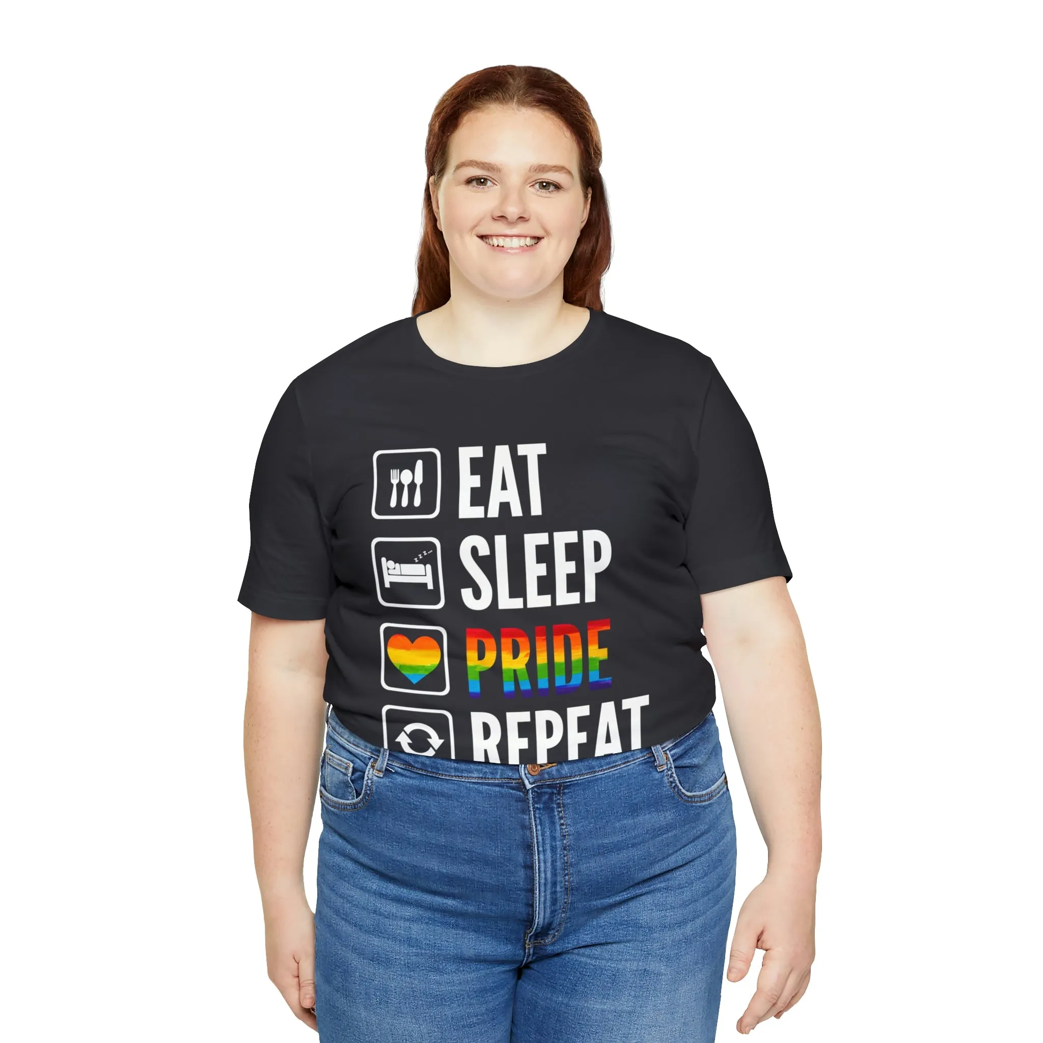 Eat Sleep Pride Repeat Unisex Tee