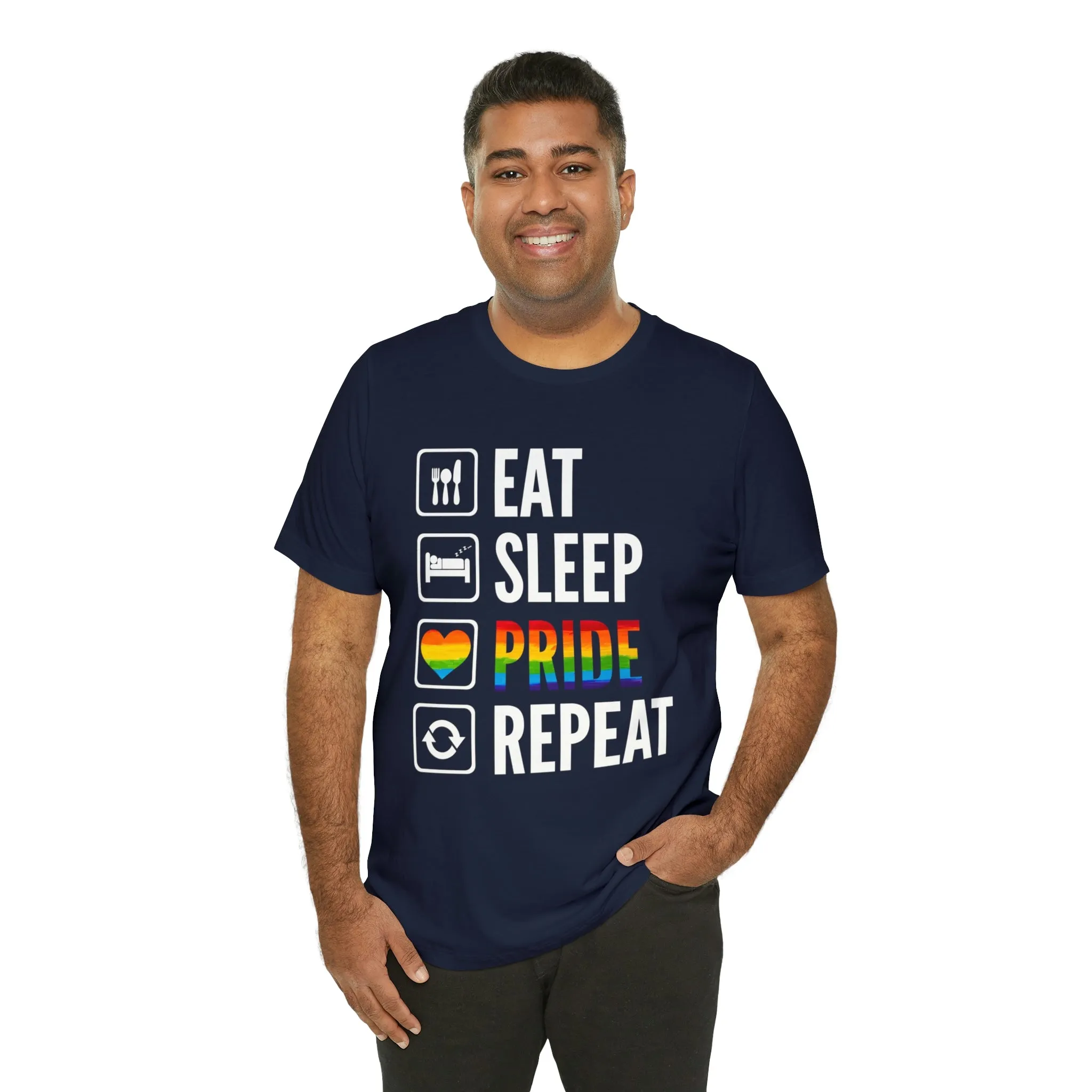 Eat Sleep Pride Repeat Unisex Tee