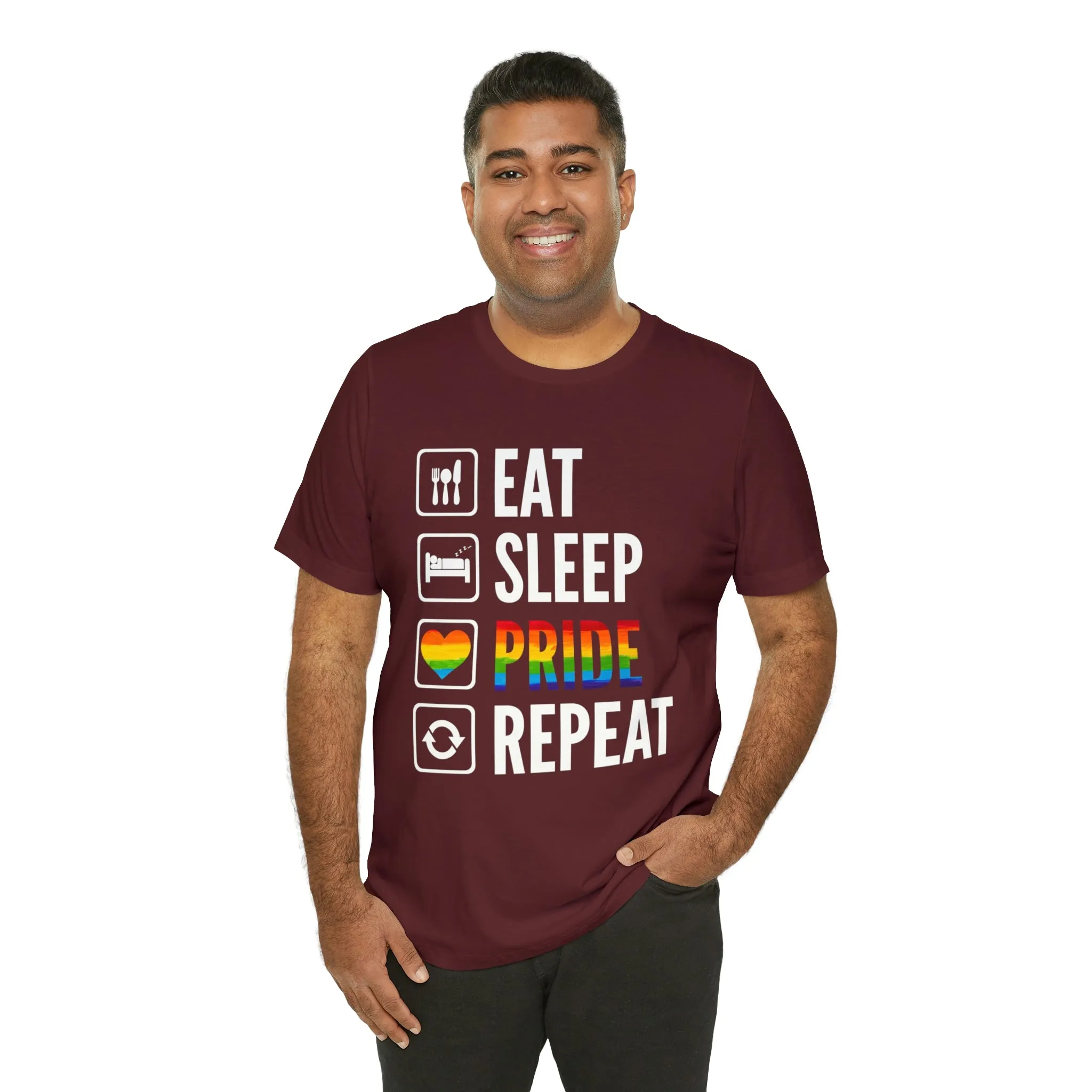 Eat Sleep Pride Repeat Unisex Tee