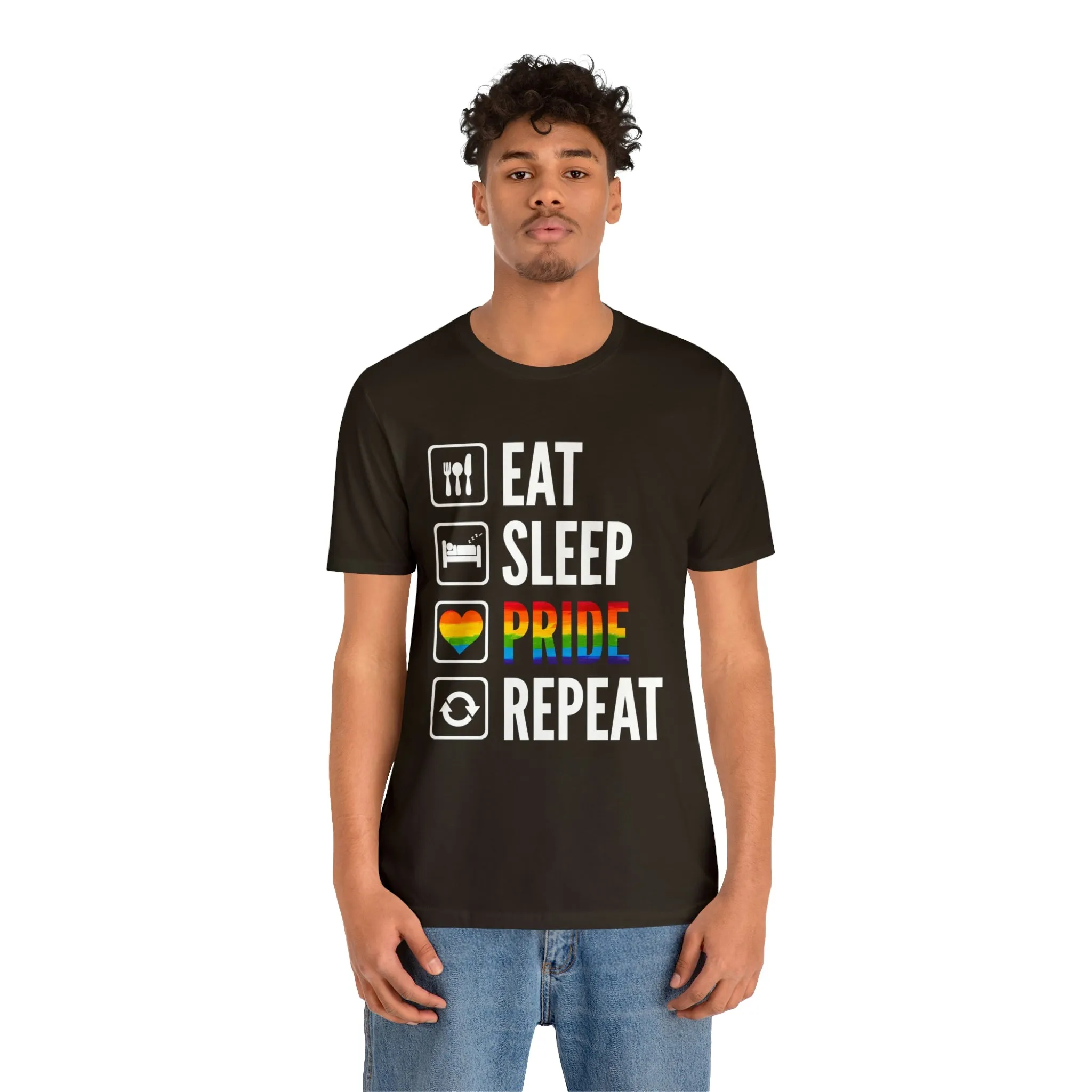 Eat Sleep Pride Repeat Unisex Tee