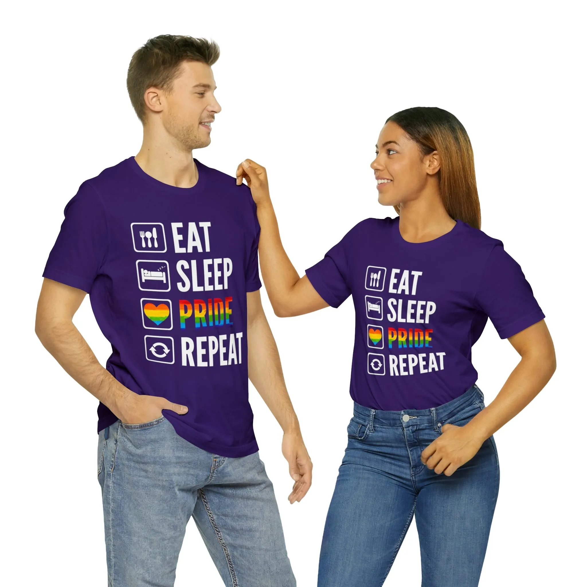 Eat Sleep Pride Repeat Unisex Tee