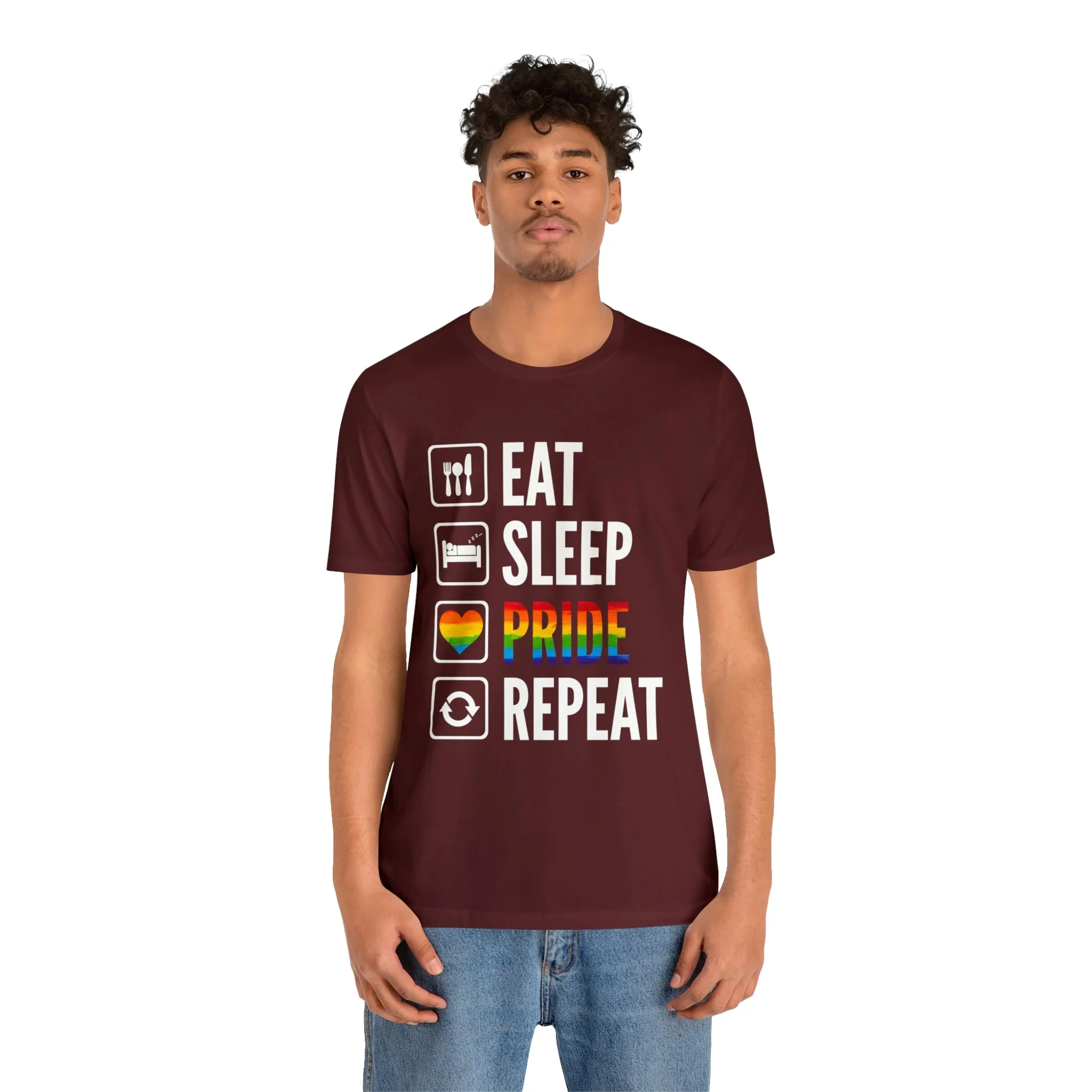Eat Sleep Pride Repeat Unisex Tee