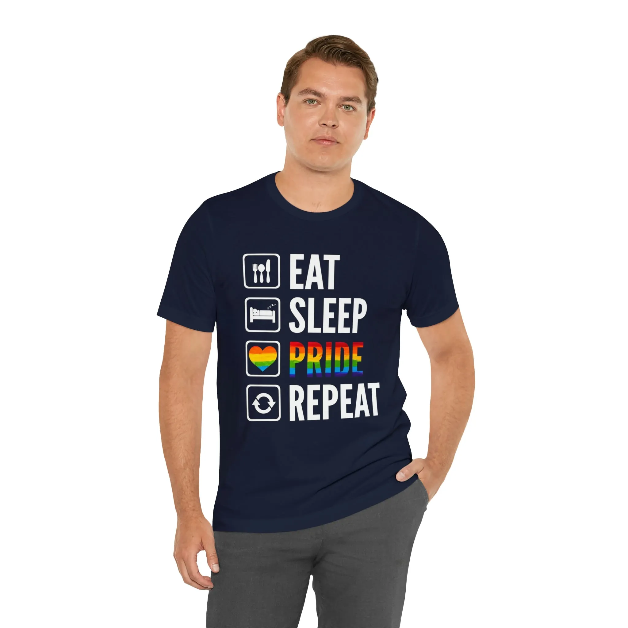 Eat Sleep Pride Repeat Unisex Tee
