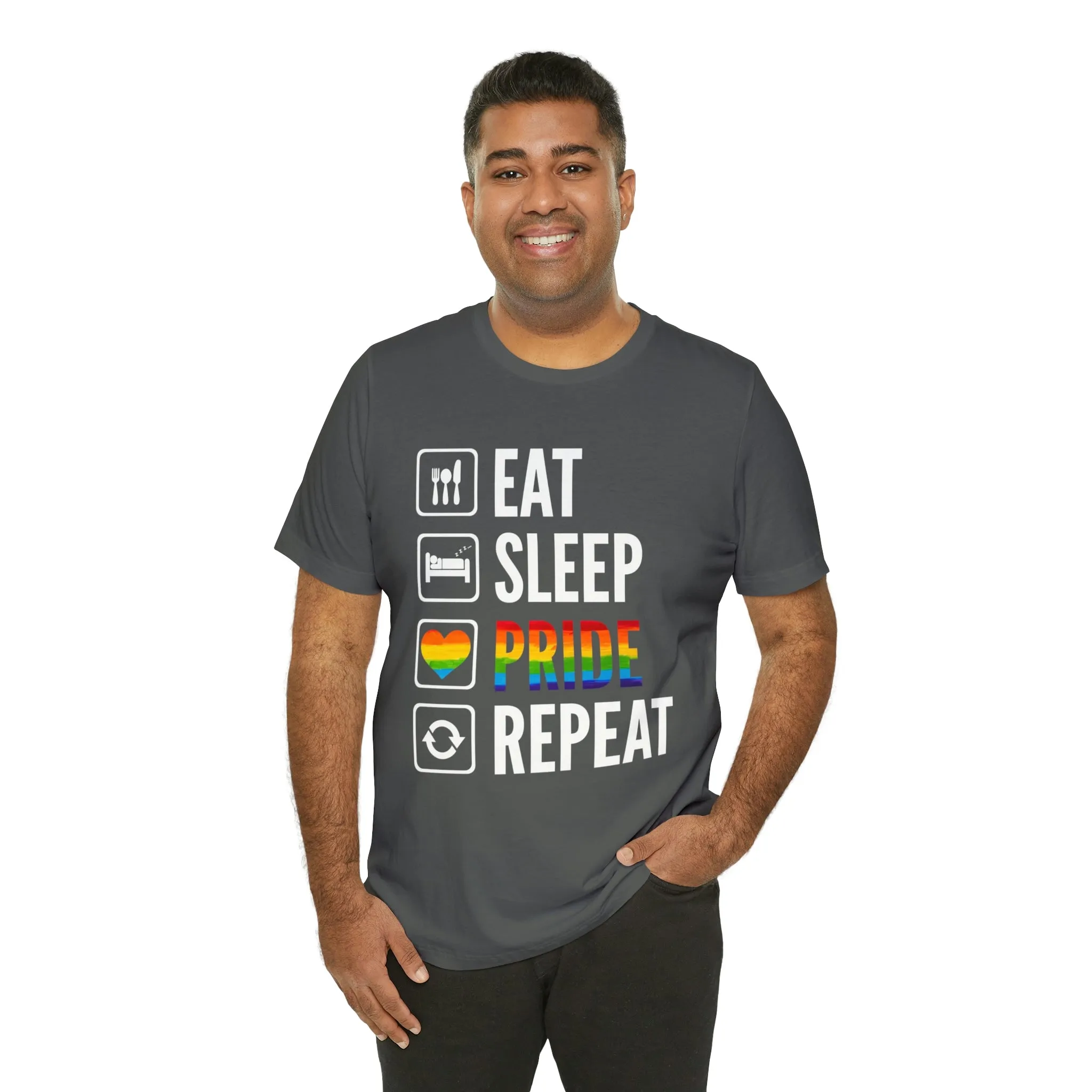 Eat Sleep Pride Repeat Unisex Tee