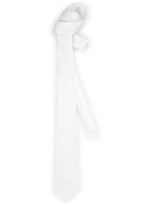 Linen Tie - Tropical White