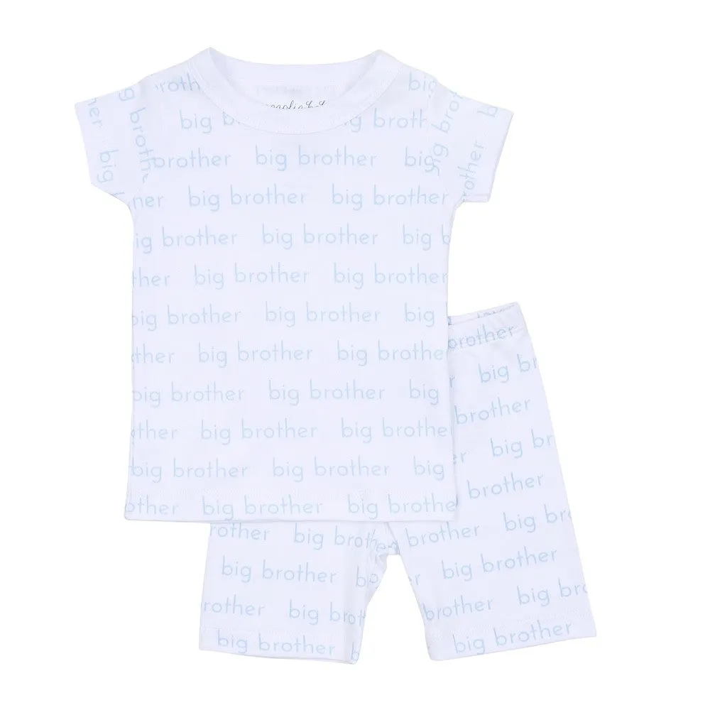 Magnolia Baby Big Brother Printed Big Short Pajamas - Blue