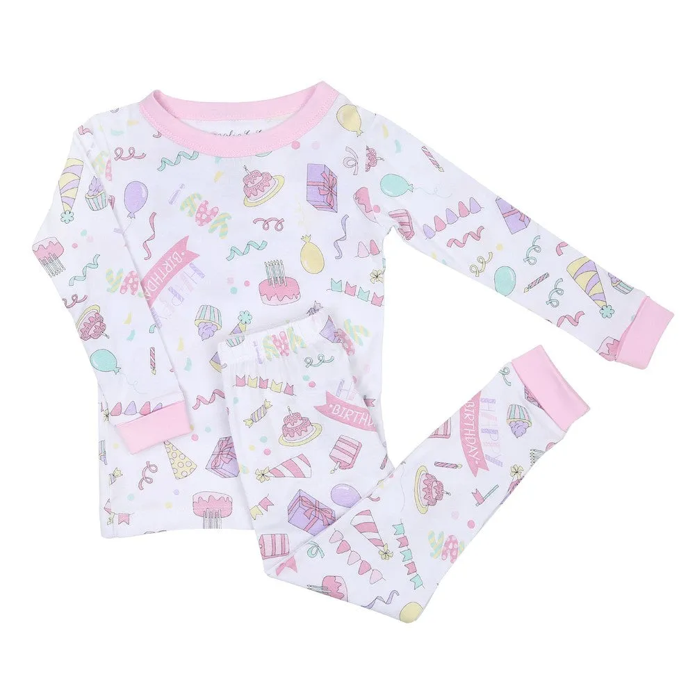 Magnolia Baby My Birthday! Long Pajamas - Pink