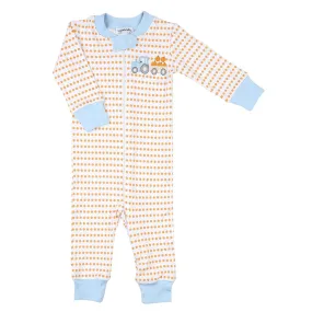 Magnolia Baby / Toddler Boys Happy Harvest Orange Pumpkin Truck Zipped Pajamas