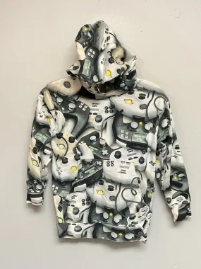 molo Size 6 White & Gray Gamer Cotton Boys Sweaters & Vests
