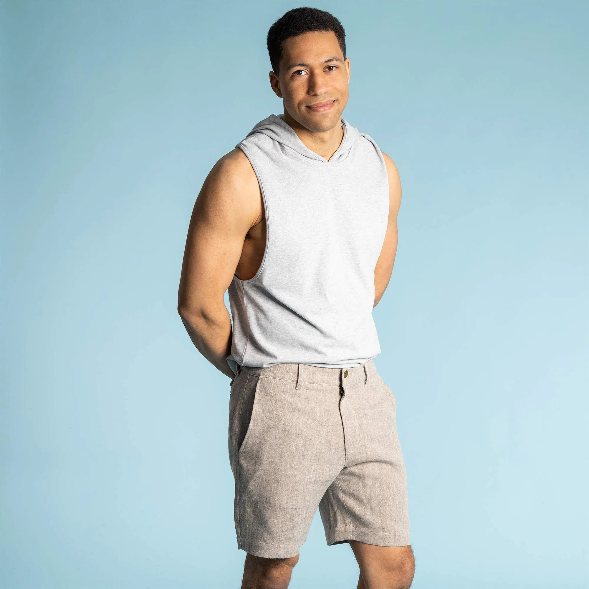 REDWOOD 100% Organic Hemp Shorts (Unisex) (8" Inseam) (Slide-over Button)