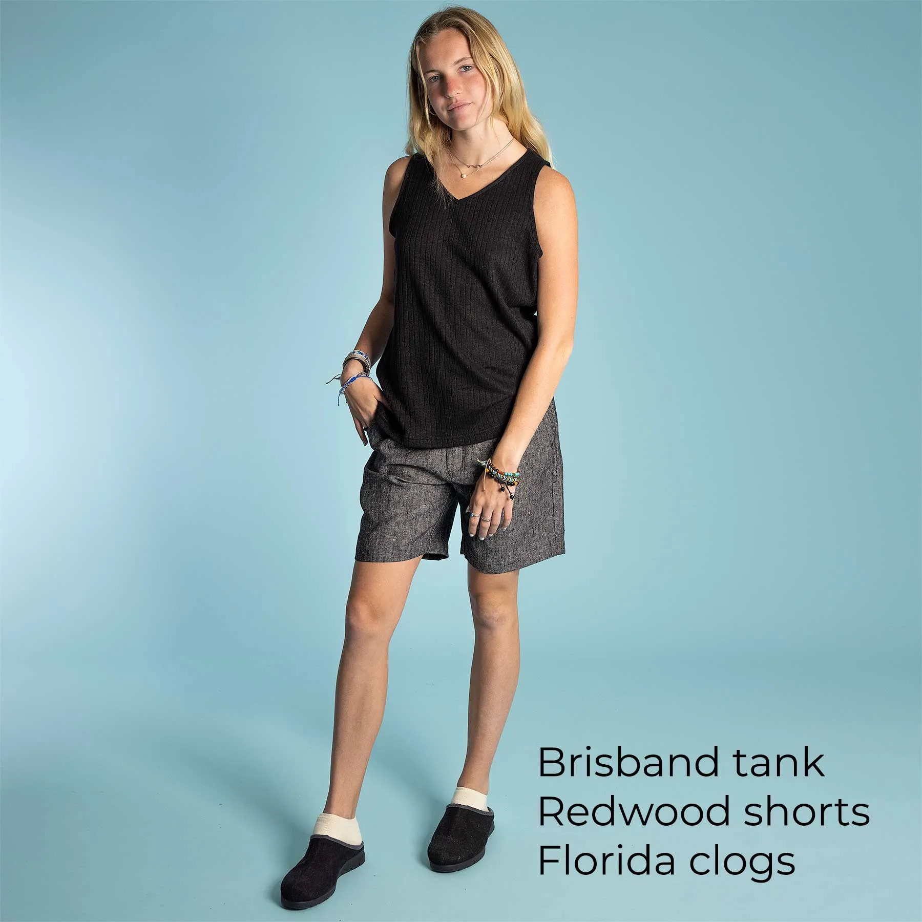REDWOOD 100% Organic Hemp Shorts (Unisex) (8" Inseam) (Slide-over Button)