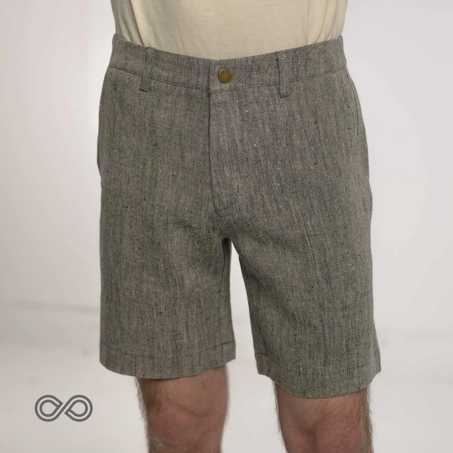 REDWOOD 100% Organic Hemp Shorts (Unisex) (8" Inseam) (Slide-over Button)