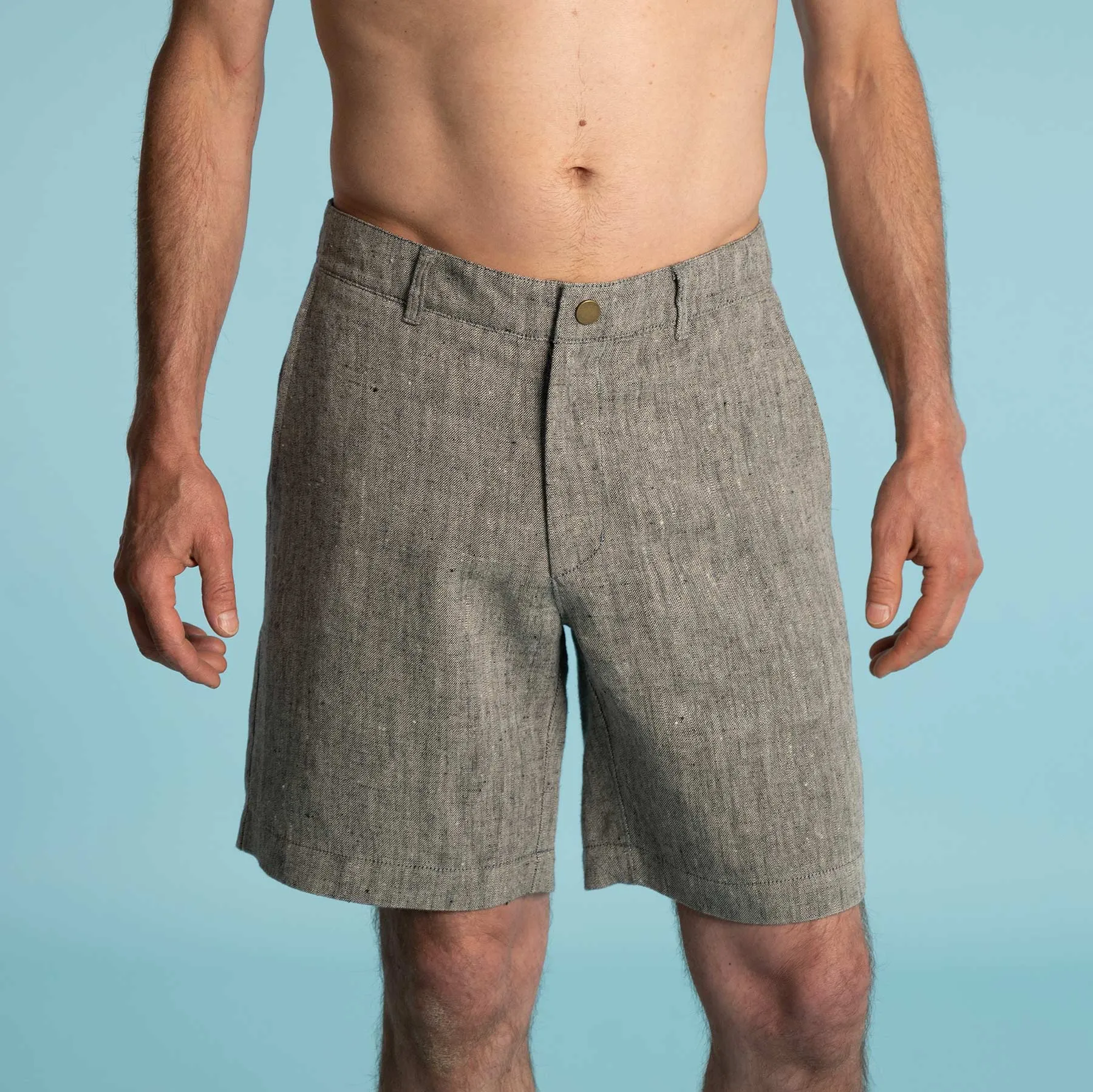REDWOOD 100% Organic Hemp Shorts (Unisex) (8" Inseam) (Slide-over Button)