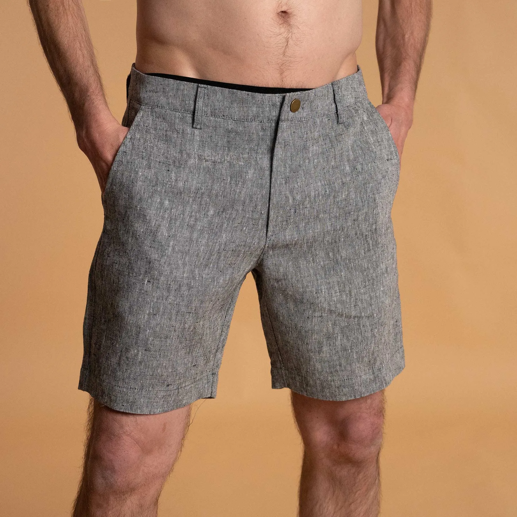 REDWOOD 100% Organic Hemp Shorts (Unisex) (8" Inseam) (Slide-over Button)