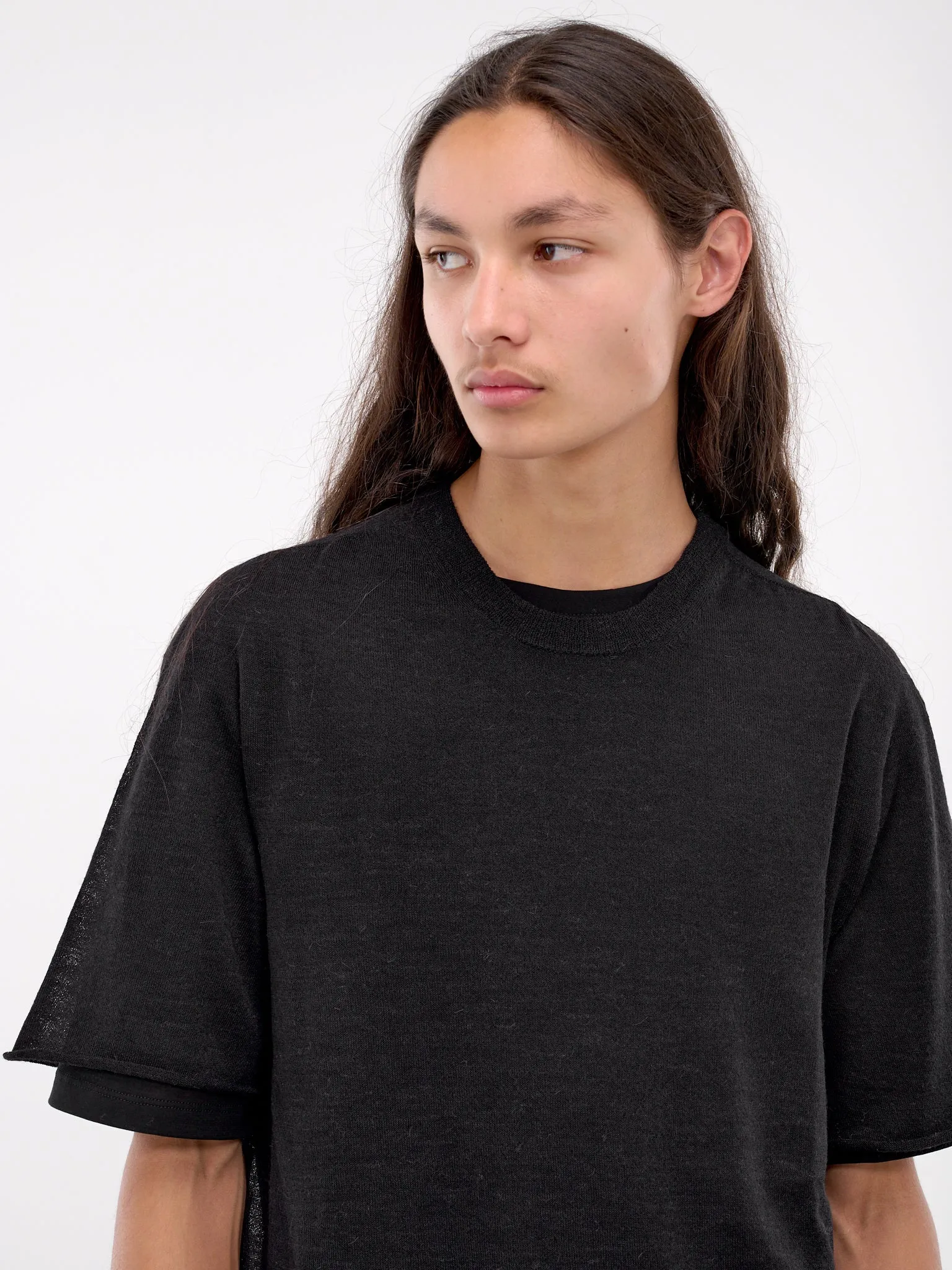 Short Sleeve Sweater (J47FV0108-JTN368-BLACK)