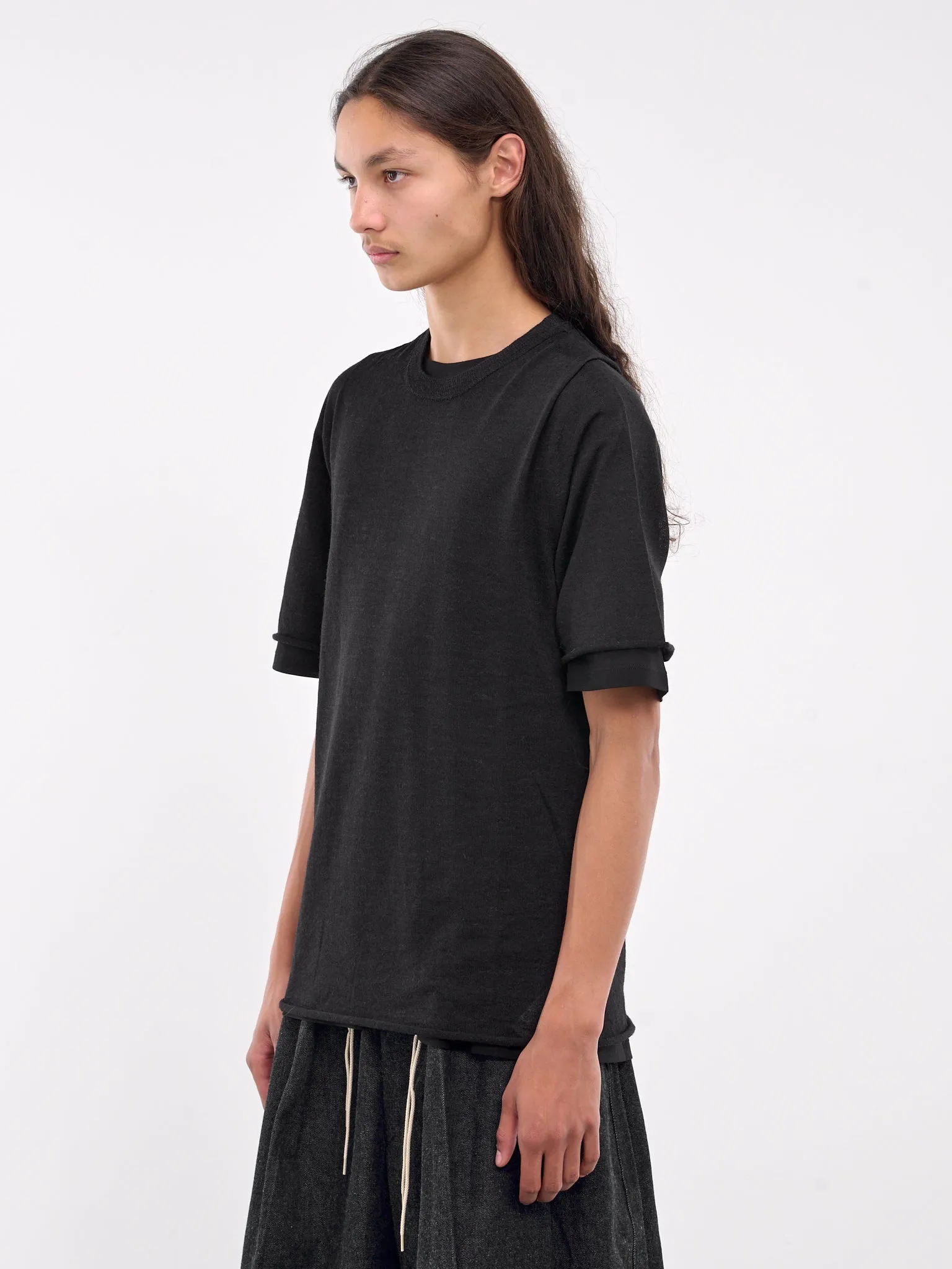 Short Sleeve Sweater (J47FV0108-JTN368-BLACK)
