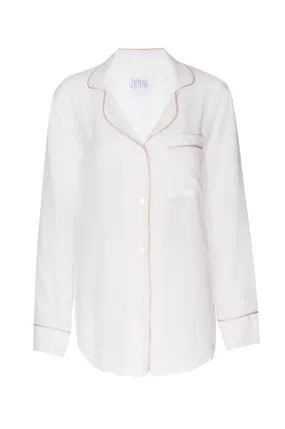 Silk Boyfriend Shirt: Ivory