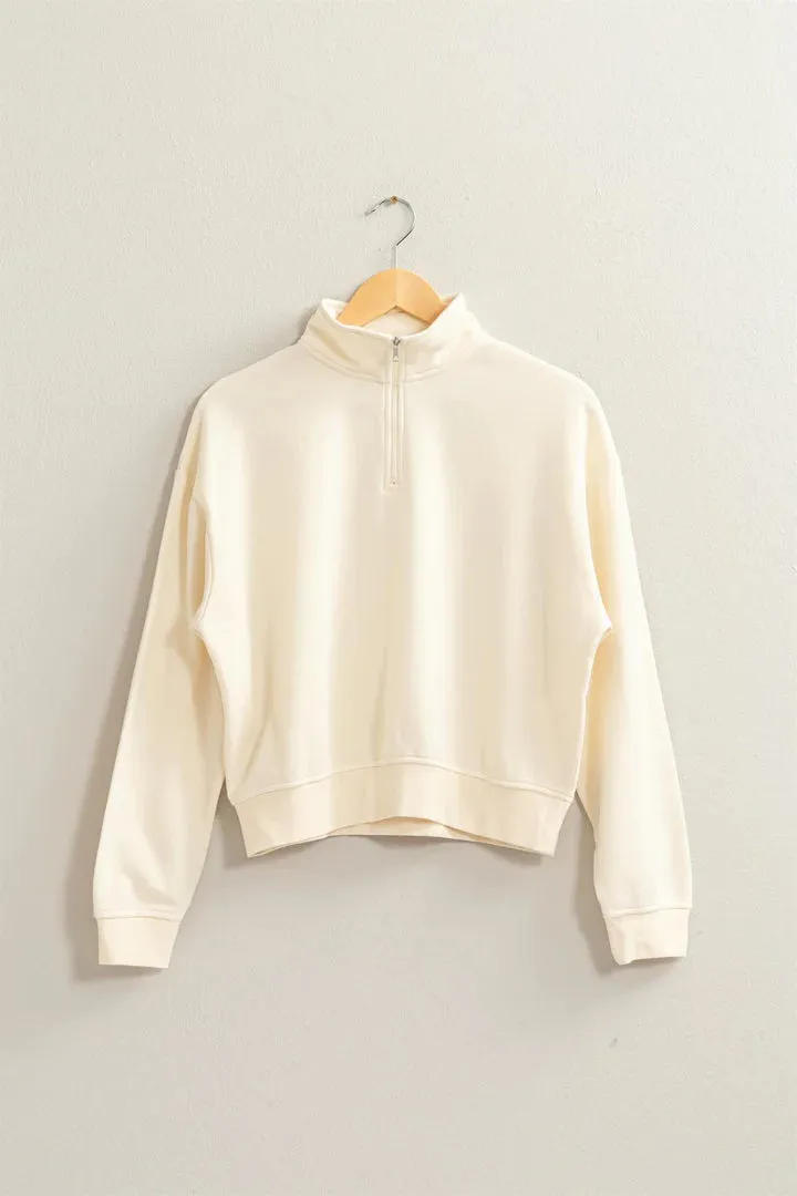 The Cozy Half Zip Pullover Sweatshirt