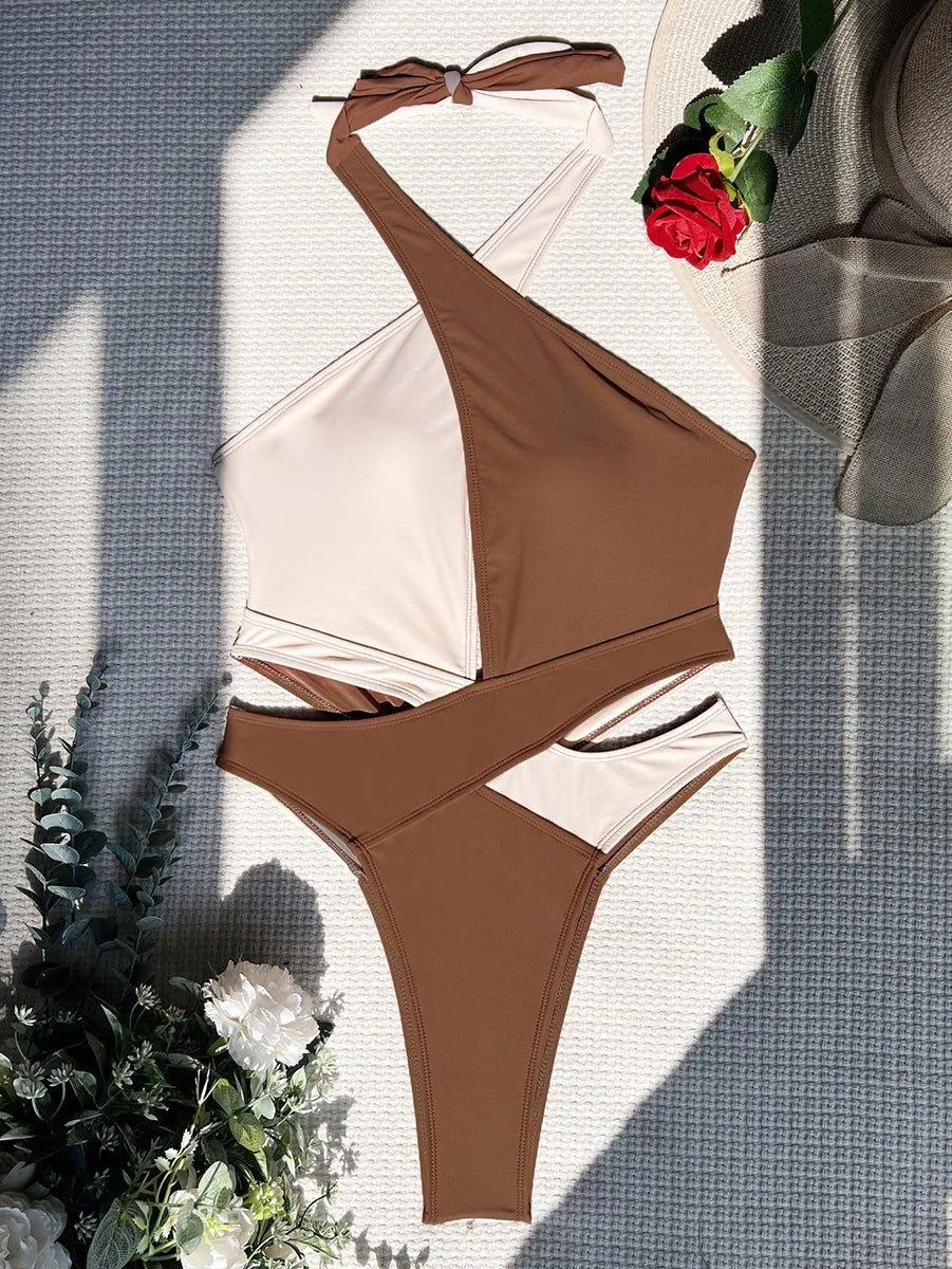 Women's One Piece Swimsuit Colorblock - GFIT Sexy Swimwear